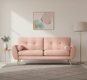 Pink sofa high on elegant wooden legs - Vitrine Furniture - Living room Sofas