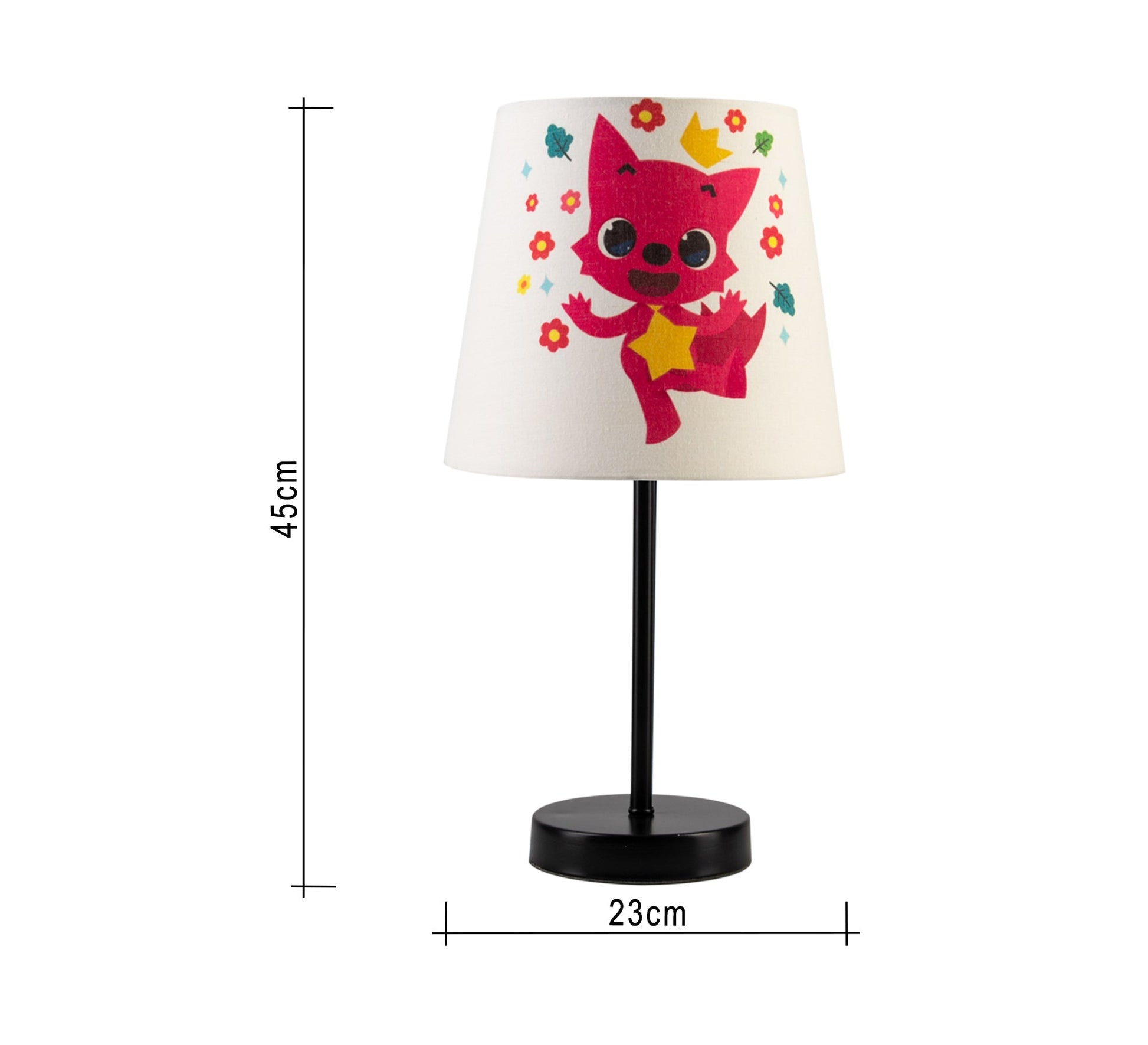 Pinkfong Blue Lamp: A playful touch to your child's room with a black base. - Vitrine Furniture - Lighting