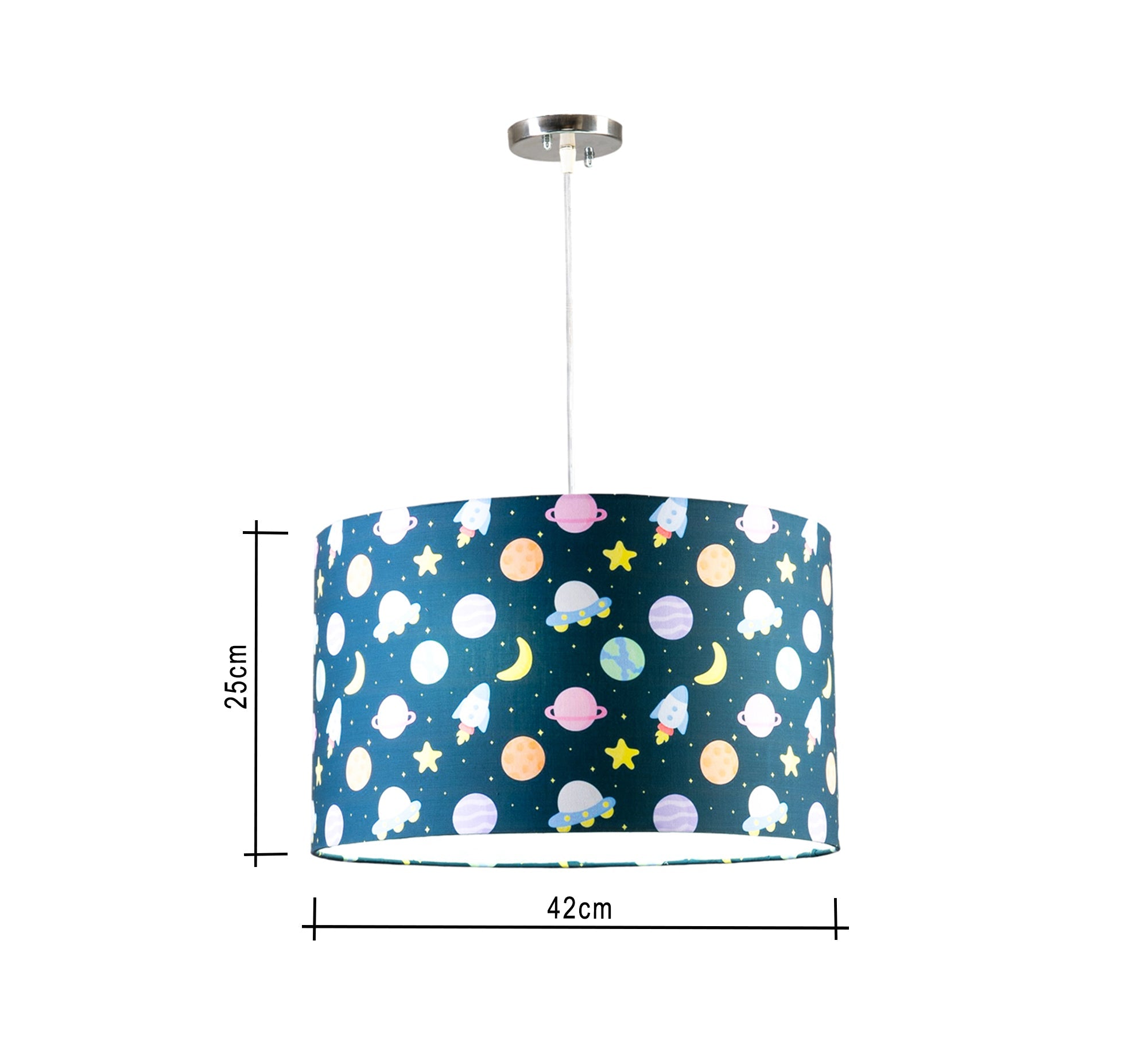 Planet Pendant Light with a Blue Background - Vitrine Furniture - Lighting