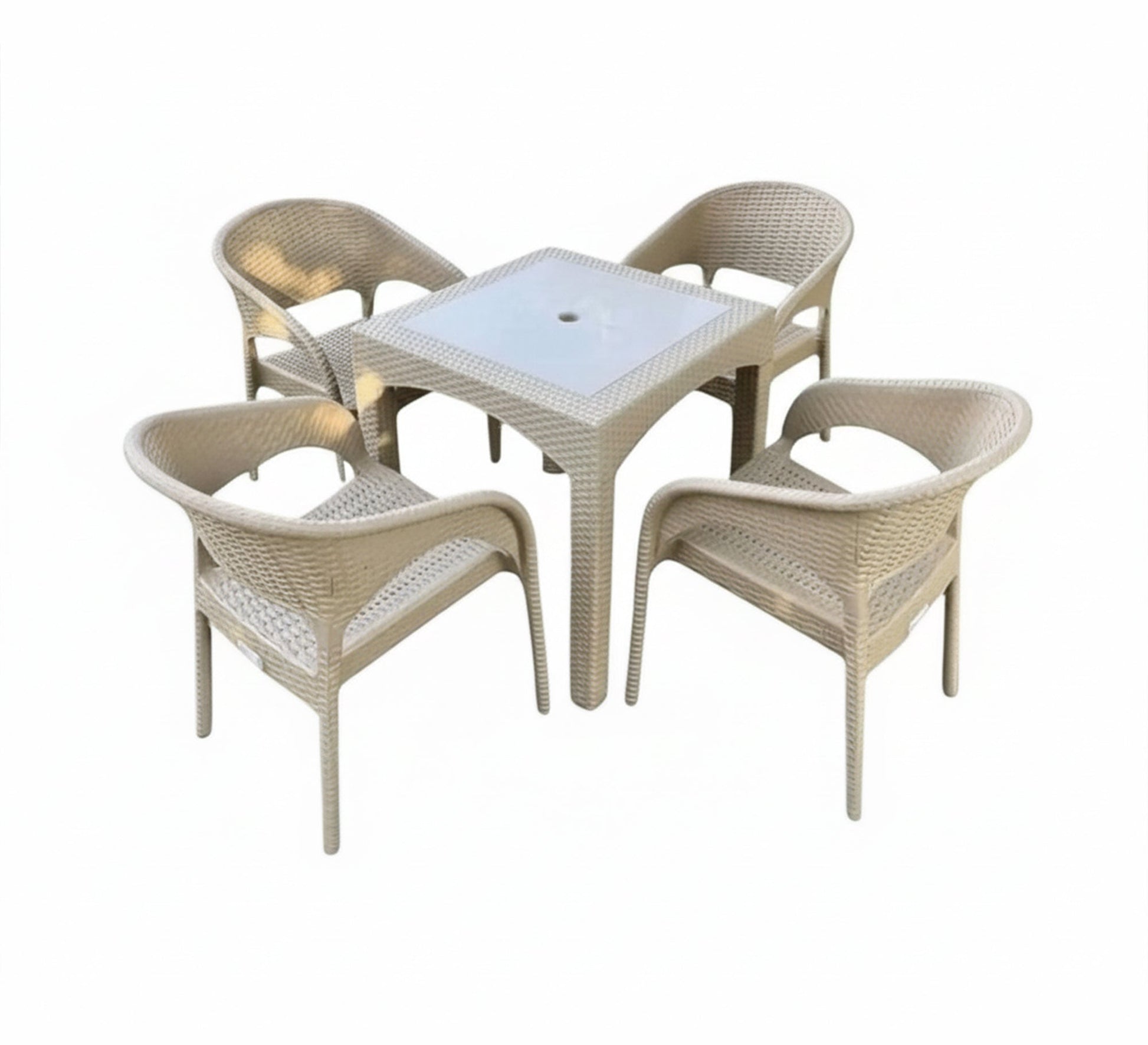 Plastic seating set with curved backrests - Vitrine Furniture - Outdoor Products