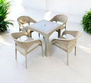 Plastic seating set with curved backrests - Vitrine Furniture - Outdoor Products