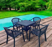 Plastic set with four chairs and a square table - Vitrine Furniture - Outdoor Products