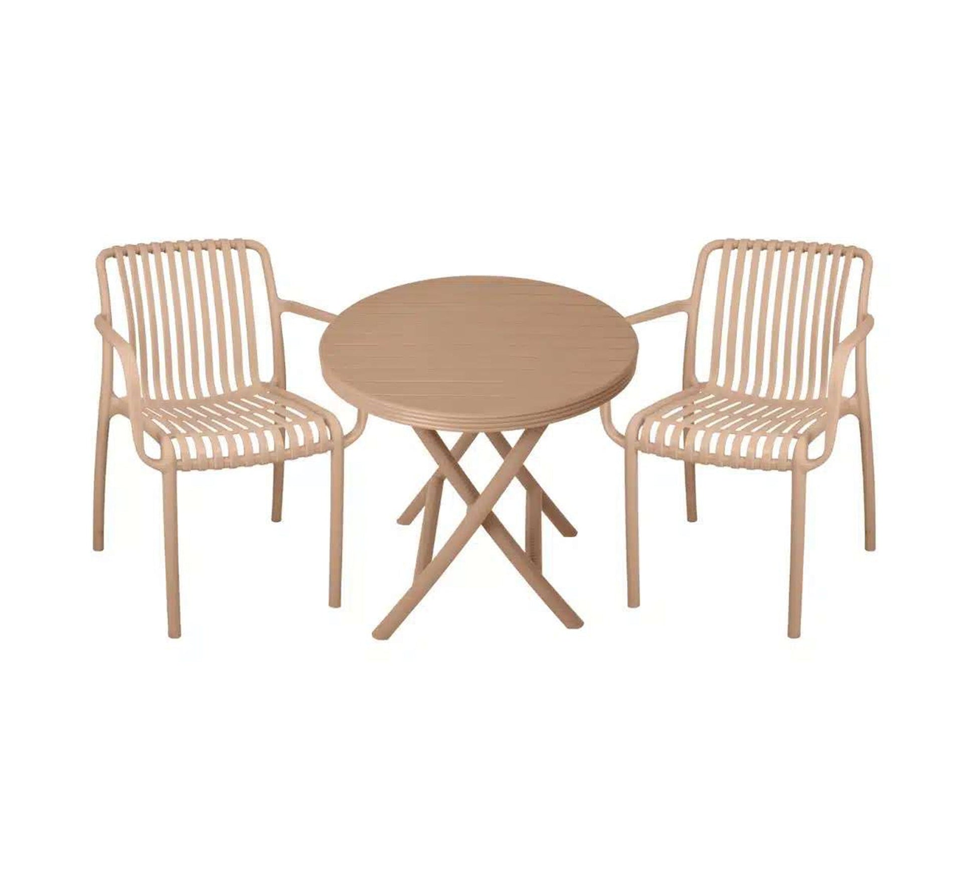 Plastic set with two chairs and a round table - Vitrine Furniture - Outdoor Products