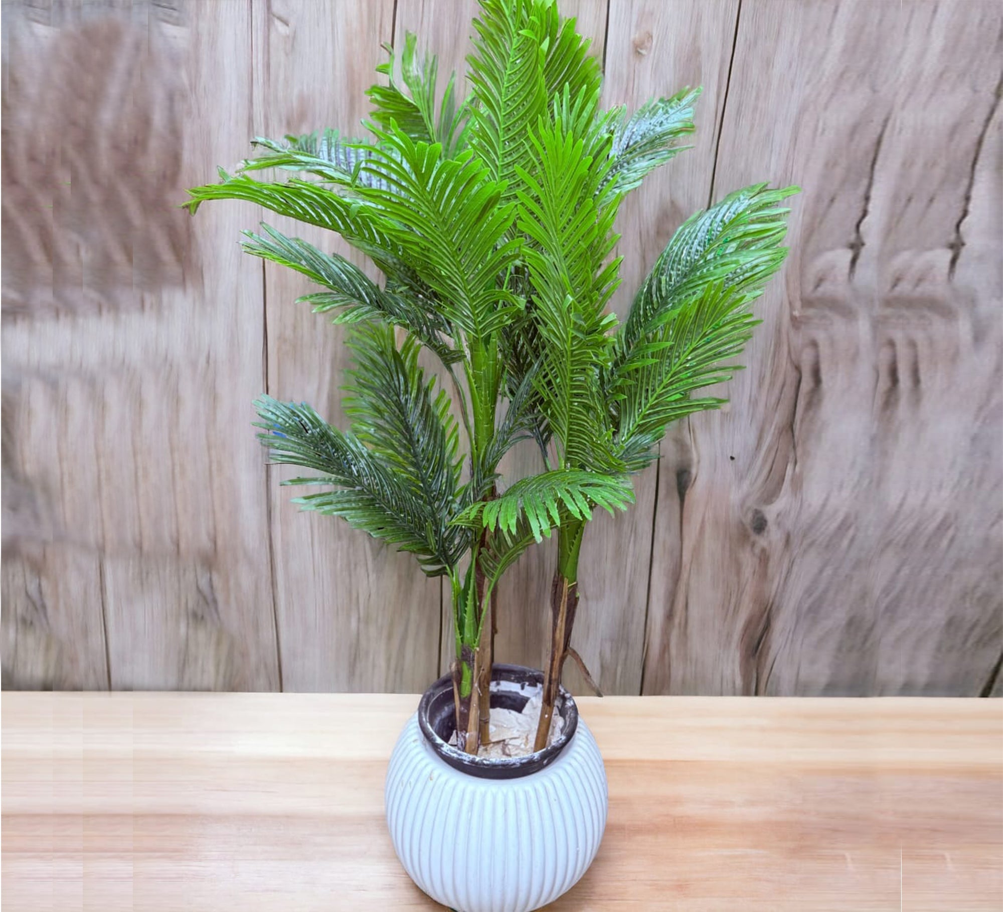 Polygonal white artificial plant pot - Vitrine Furniture - Décor