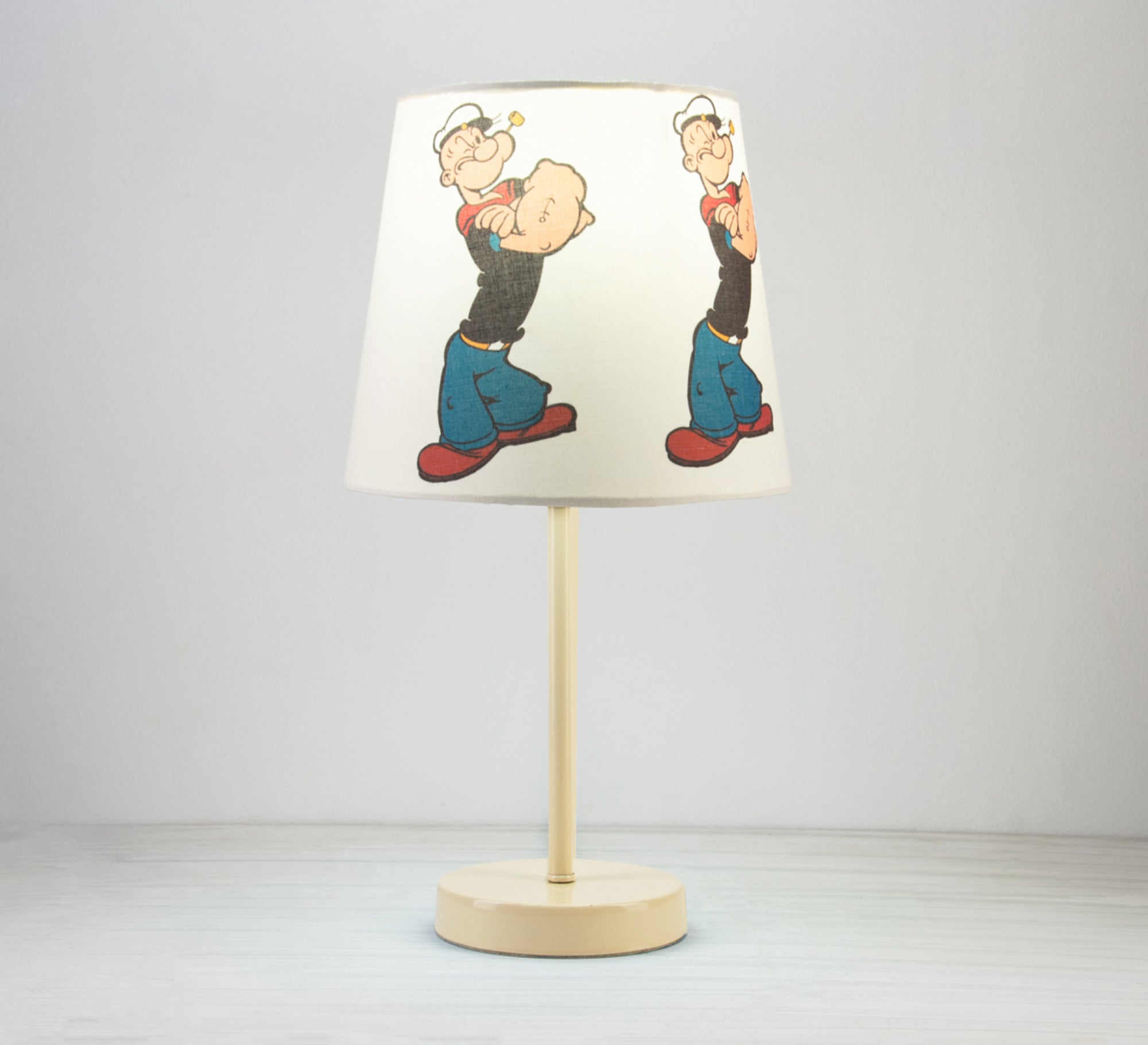 Popeye Lamp: Fun lighting for future heroes' rooms with a beige