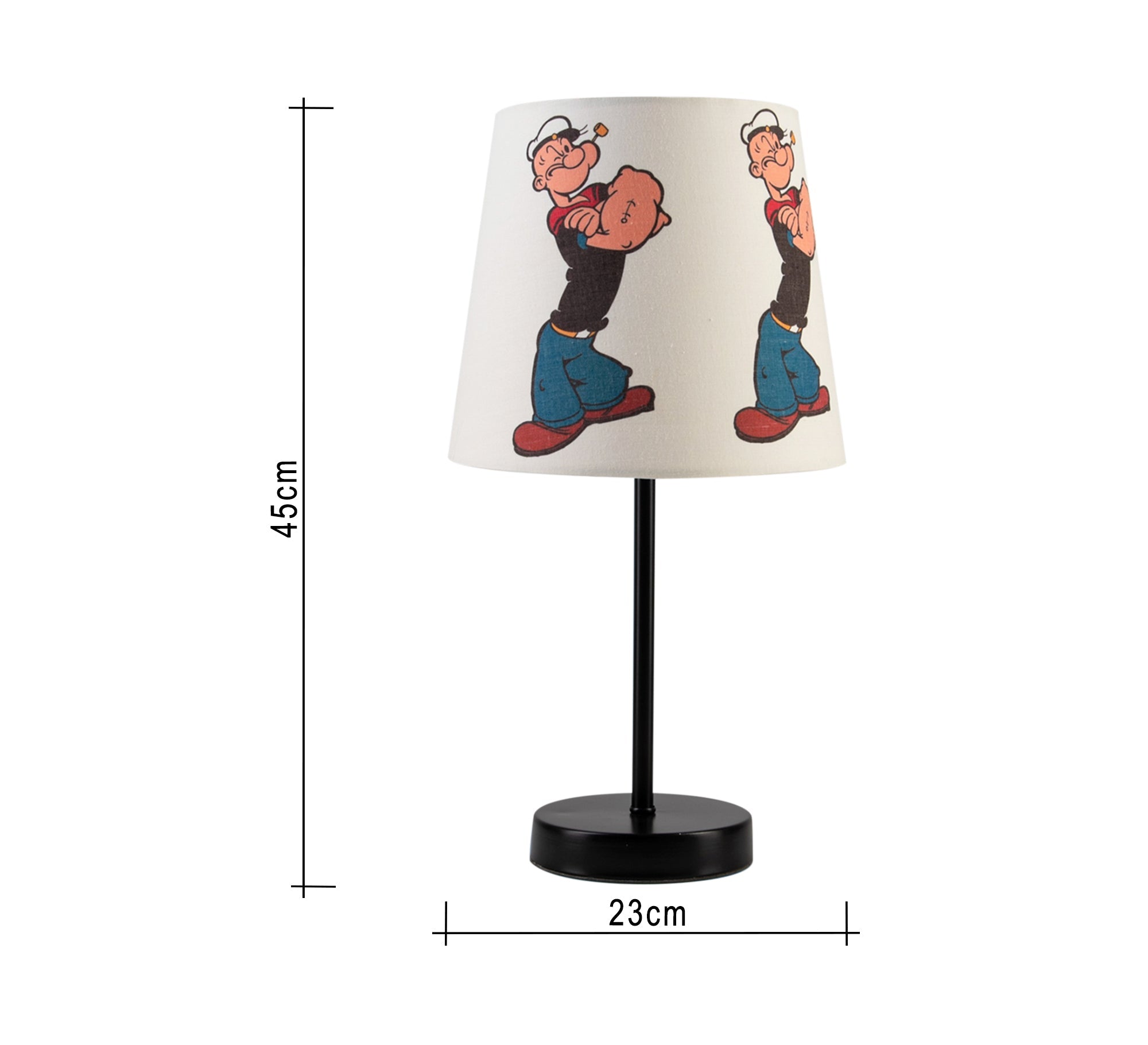 Popeye Lamp: Strength and Courage for Your Kids' Room with Black Base - Vitrine Furniture - Lighting
