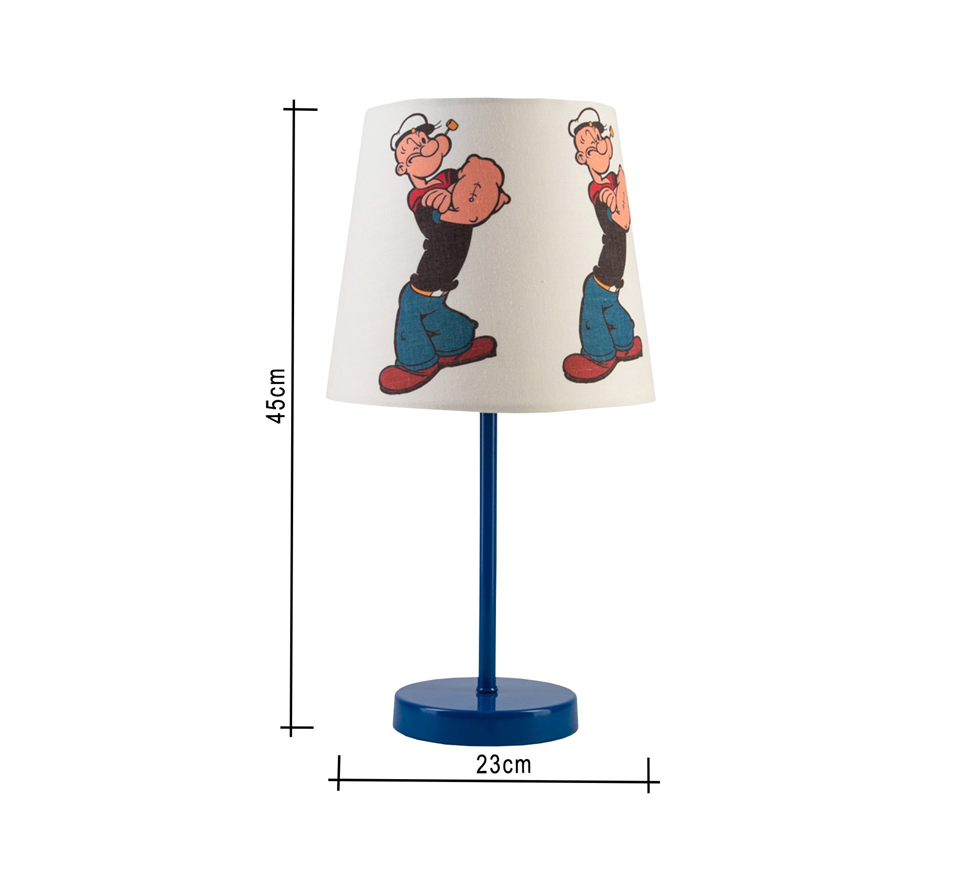 Popeye Lamp: Strength and Courage for Your Kids' Room with Blue Base - Vitrine Furniture - Lighting