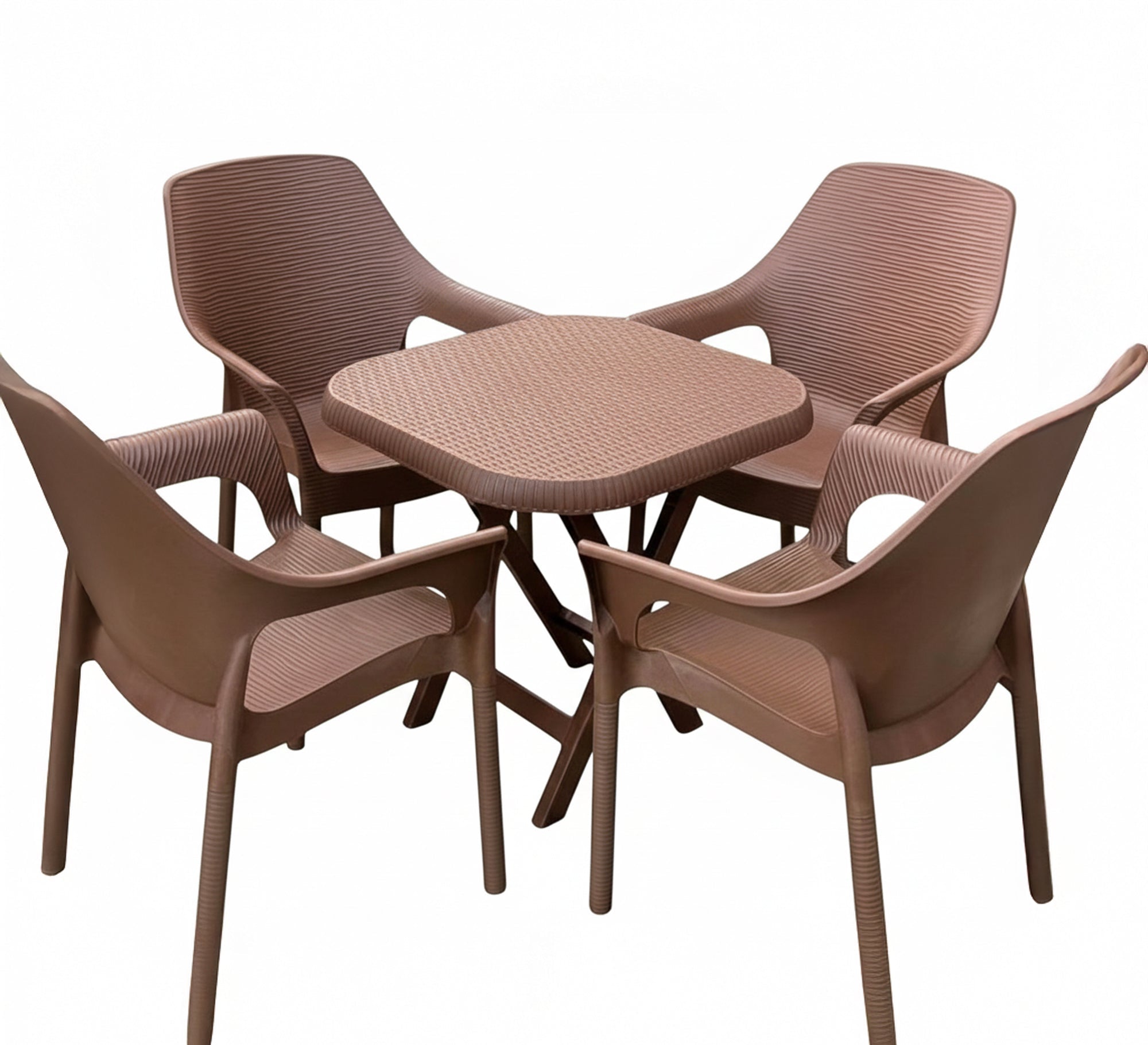 Practical and modern brown outdoor seating set - Vitrine Furniture - Outdoor Products