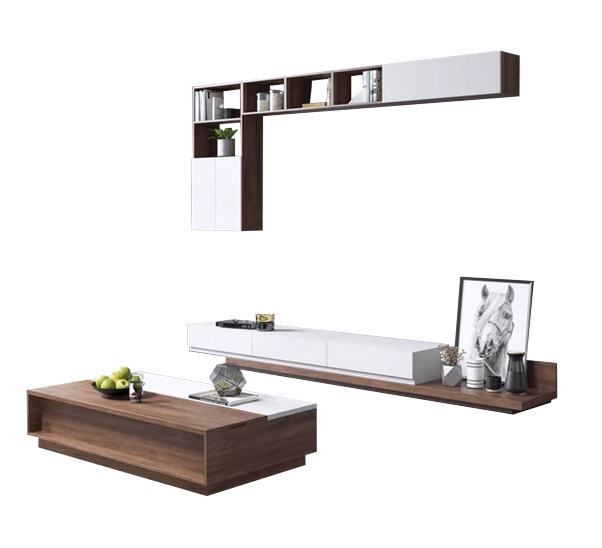 Practical and modern wooden TV set - Vitrine Furniture - Furniture