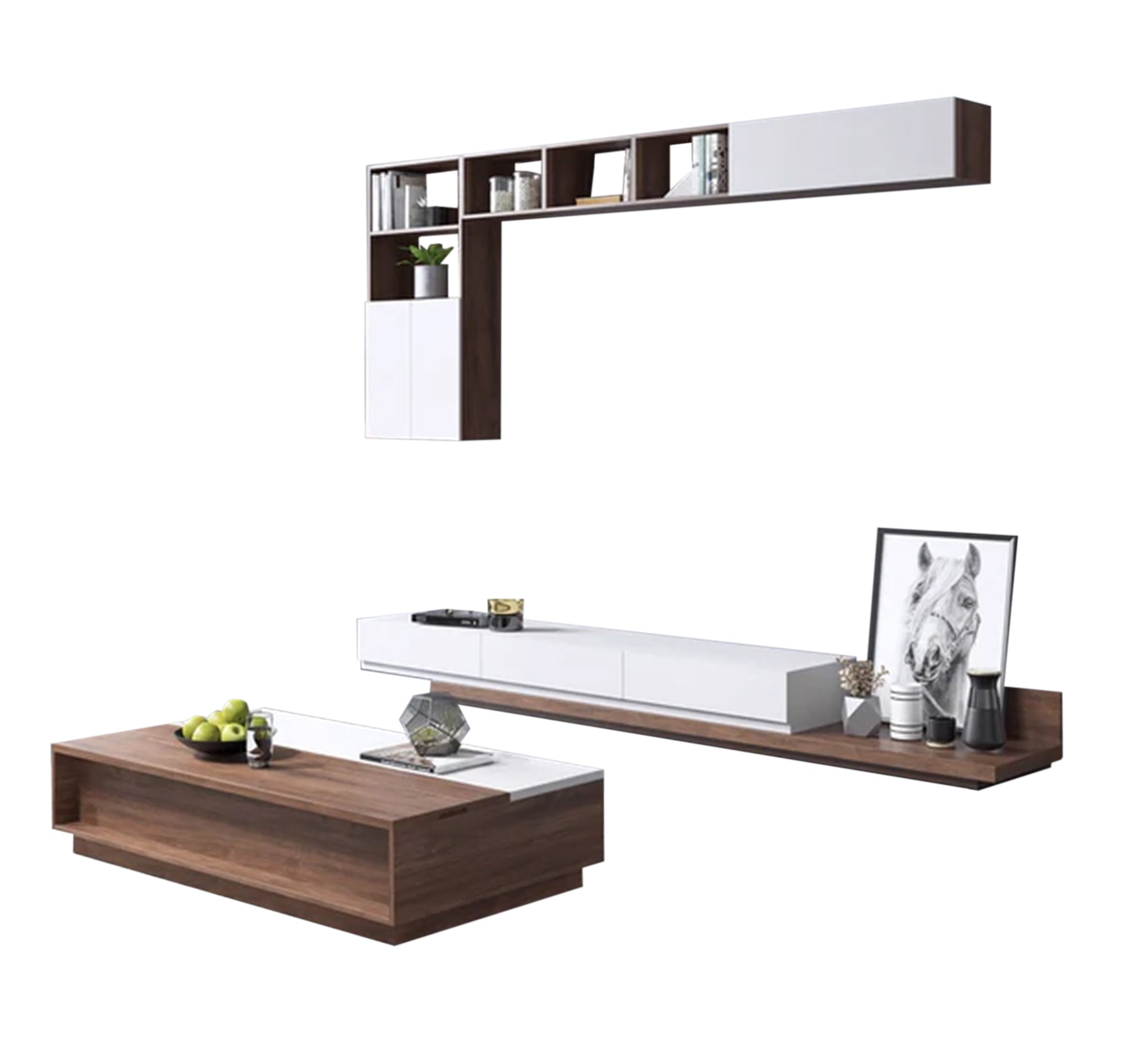 Practical and modern wooden TV set - Vitrine Furniture - Furniture