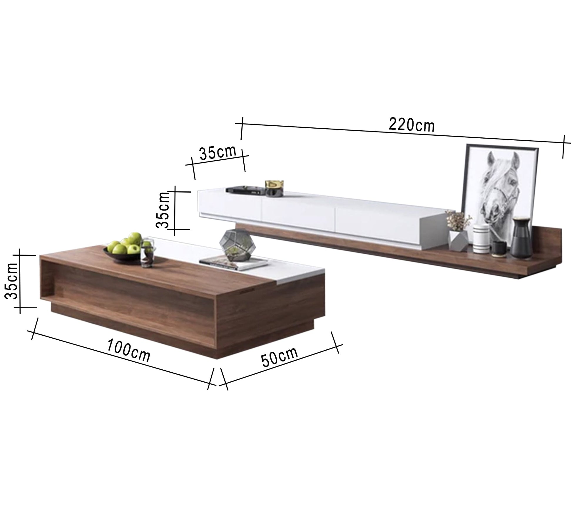 Practical and modern wooden TV set - Vitrine Furniture - Furniture