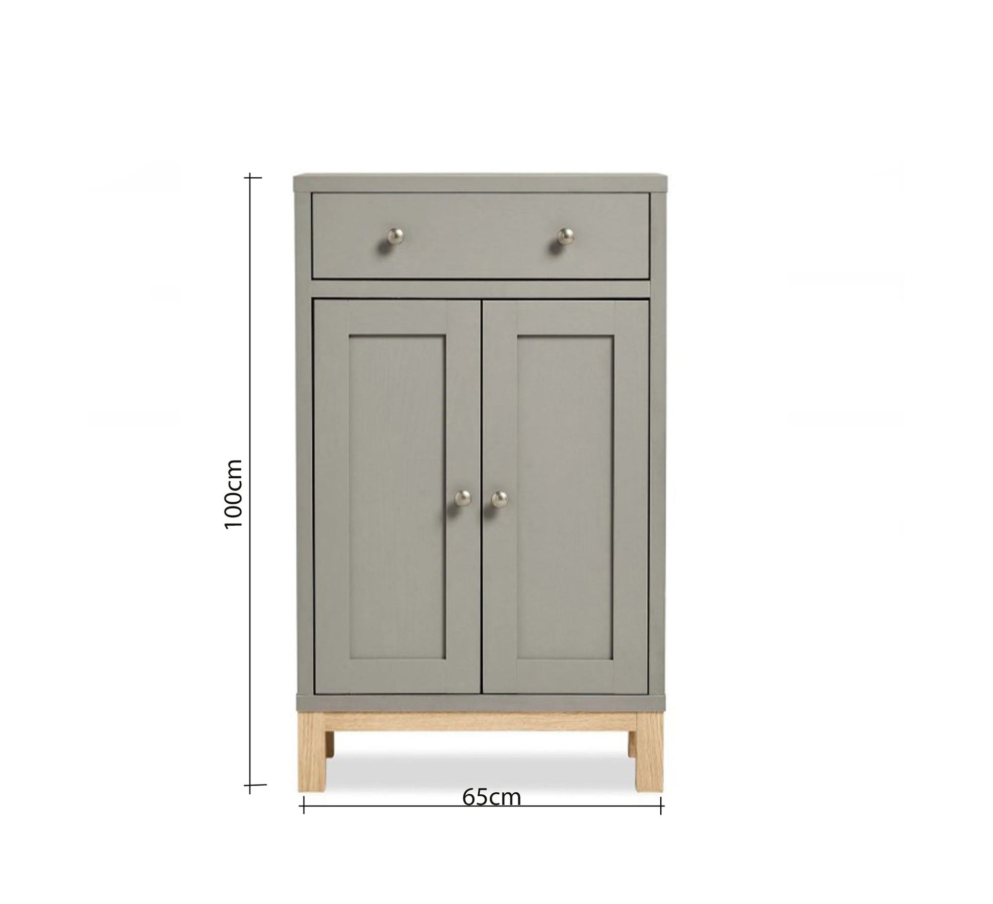 Practical and stylish gray storage cabinet with drawers - Vitrine Furniture - Furniture