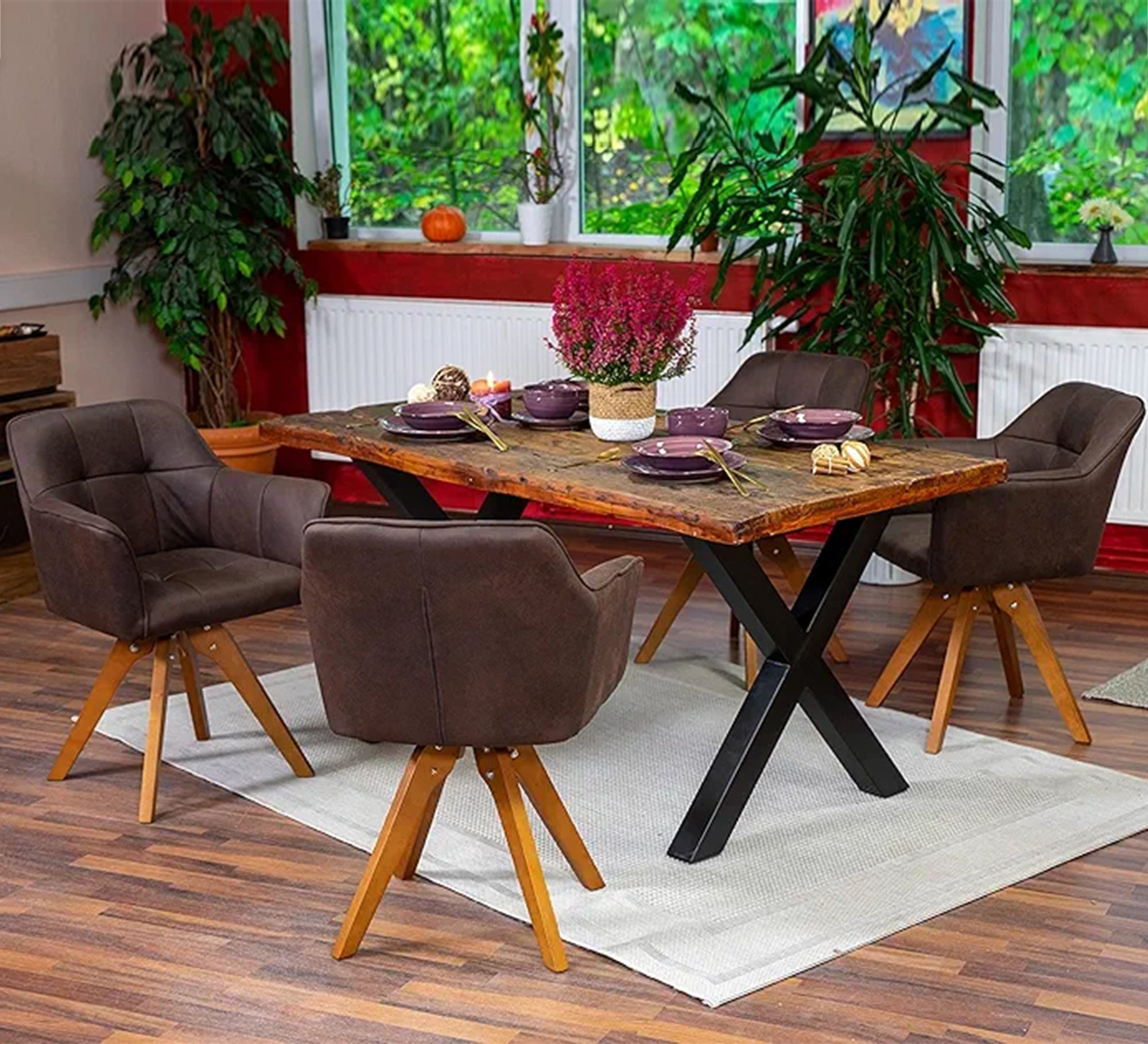 Practical dining table with metal legs - Vitrine Furniture - Outdoor Products
