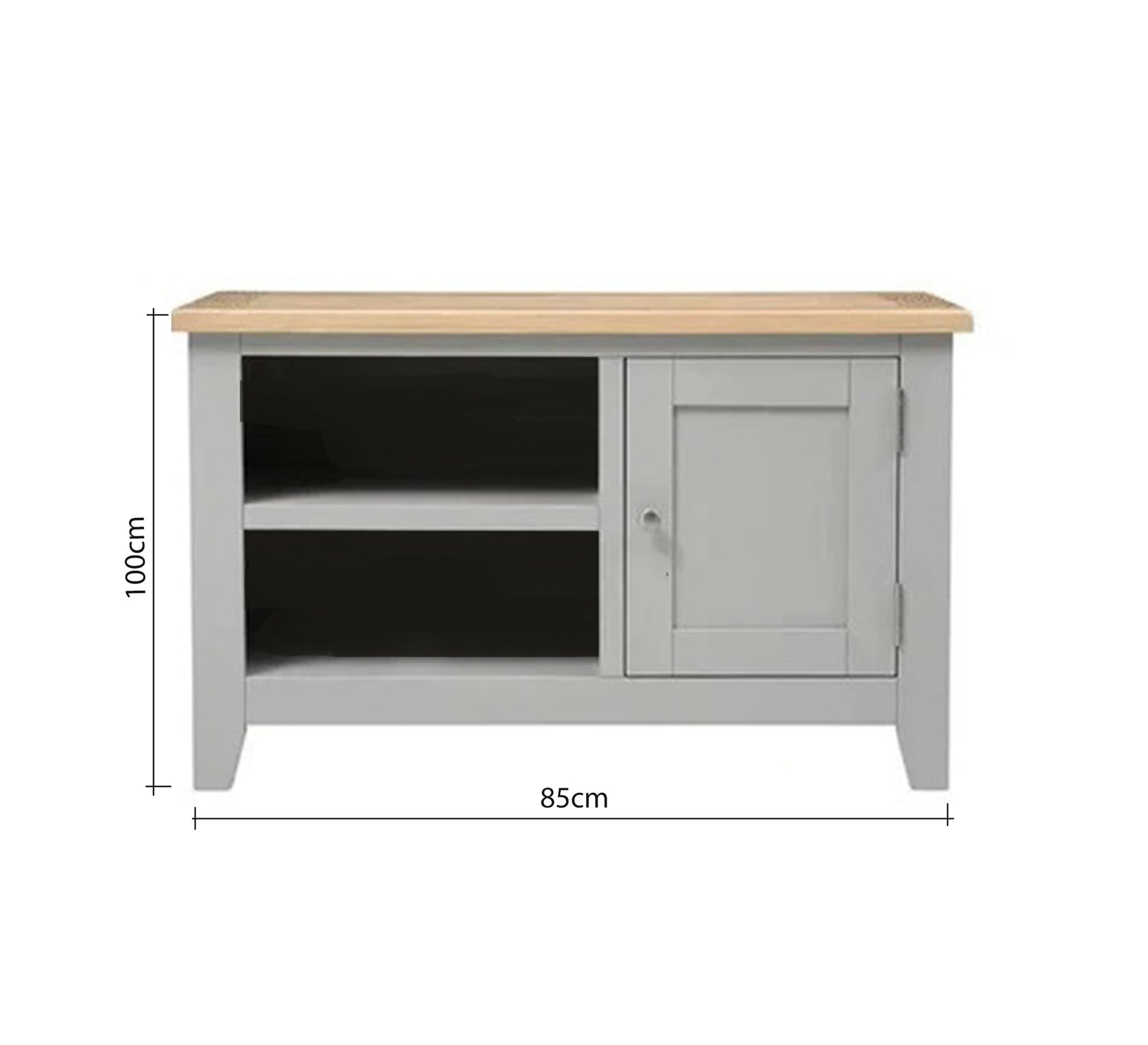Practical gray console with a rustic design - Vitrine Furniture - Furniture
