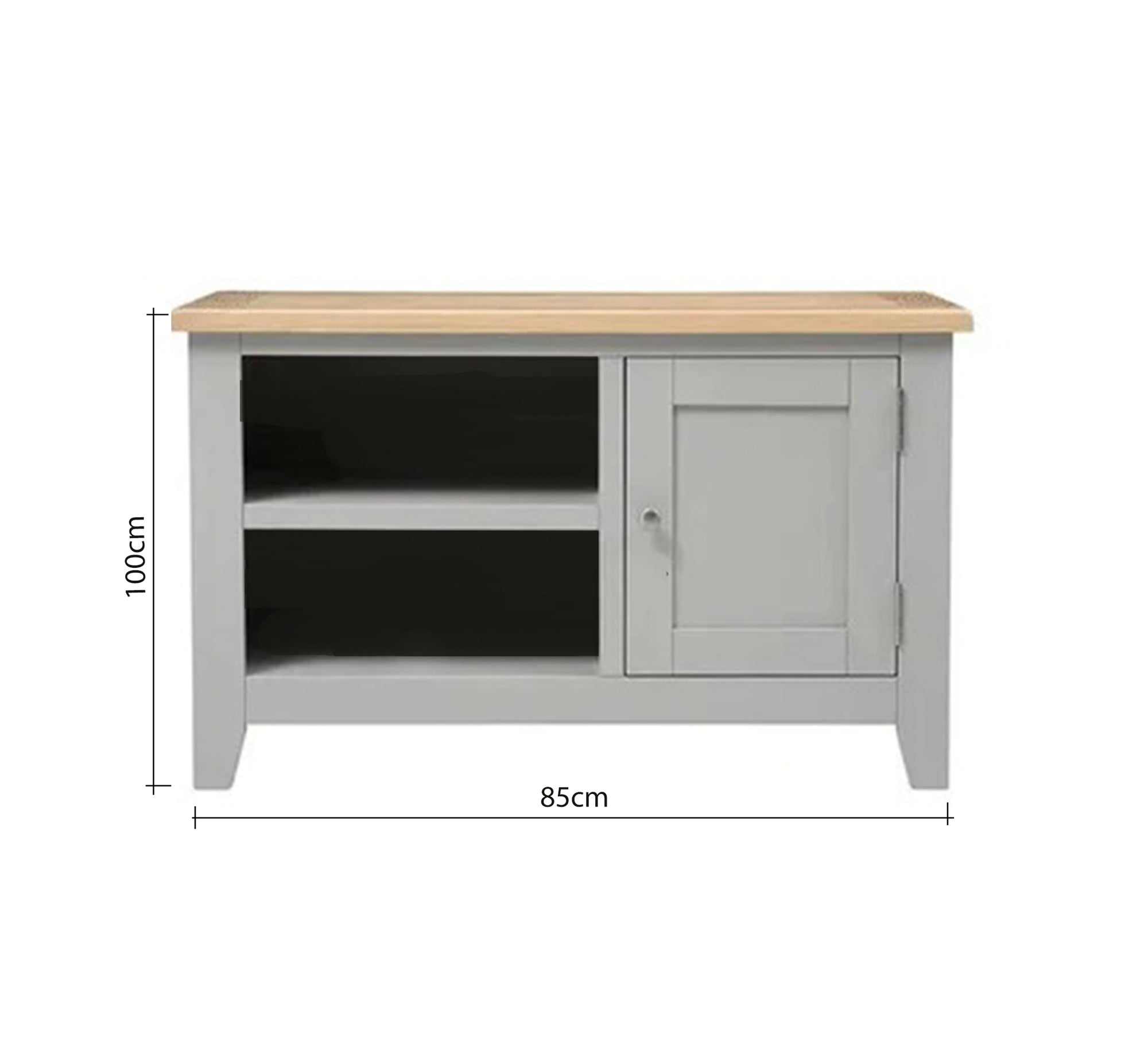 Practical gray console with a rustic design - Vitrine Furniture - Furniture