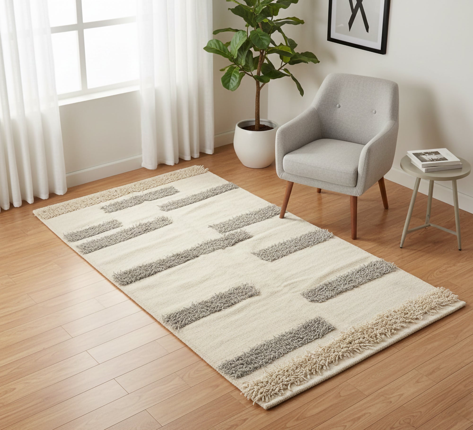 Pull Rug Base Pulled pile rug with a dotted pattern – Vitrine Furniture