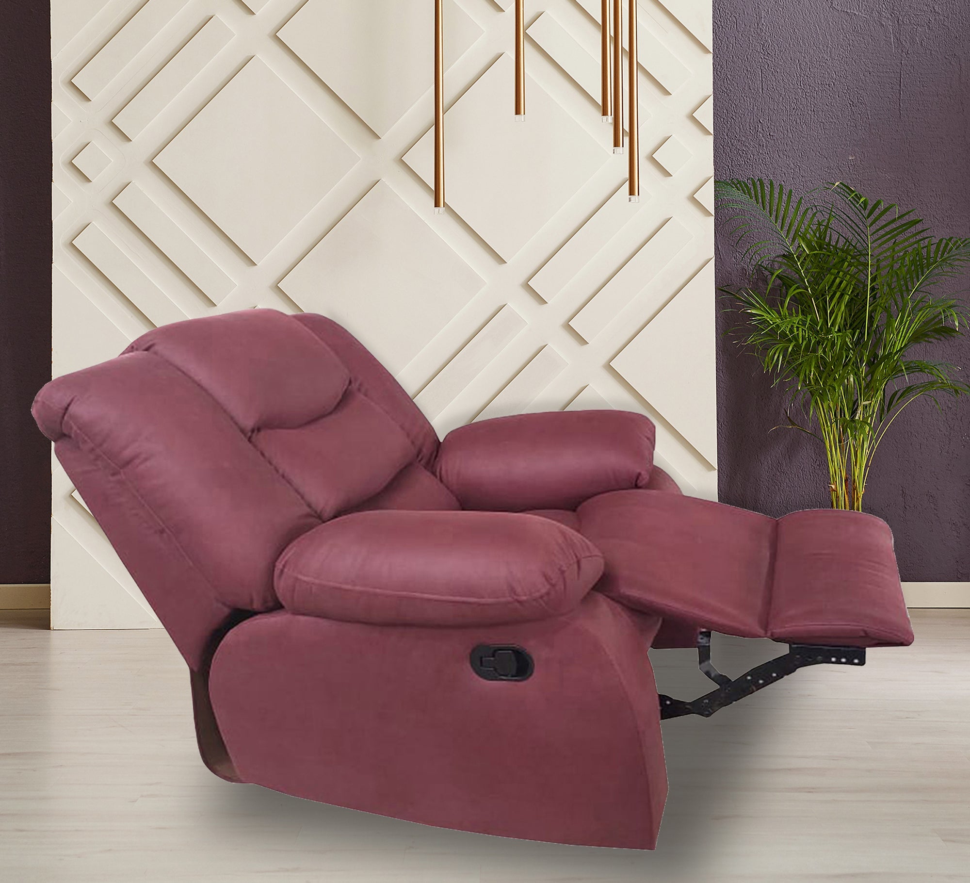 Purple Lazy Boy rocking Chair - Vitrine Furniture - Lazyboy Chair