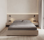 Queen Bed connected with 2 chests of drawers - Vitrine Furniture - Furniture