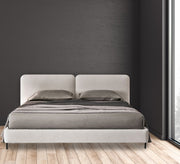 Queen bed with two - section backrest - Vitrine Furniture - Furniture