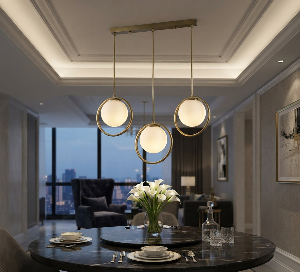 Radiant golden elegance that illuminates your horizon - Vitrine Furniture - Ceiling lights
