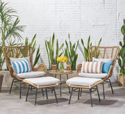 Rattan chairs and footboard set - Vitrine Furniture - Outdoor Products
