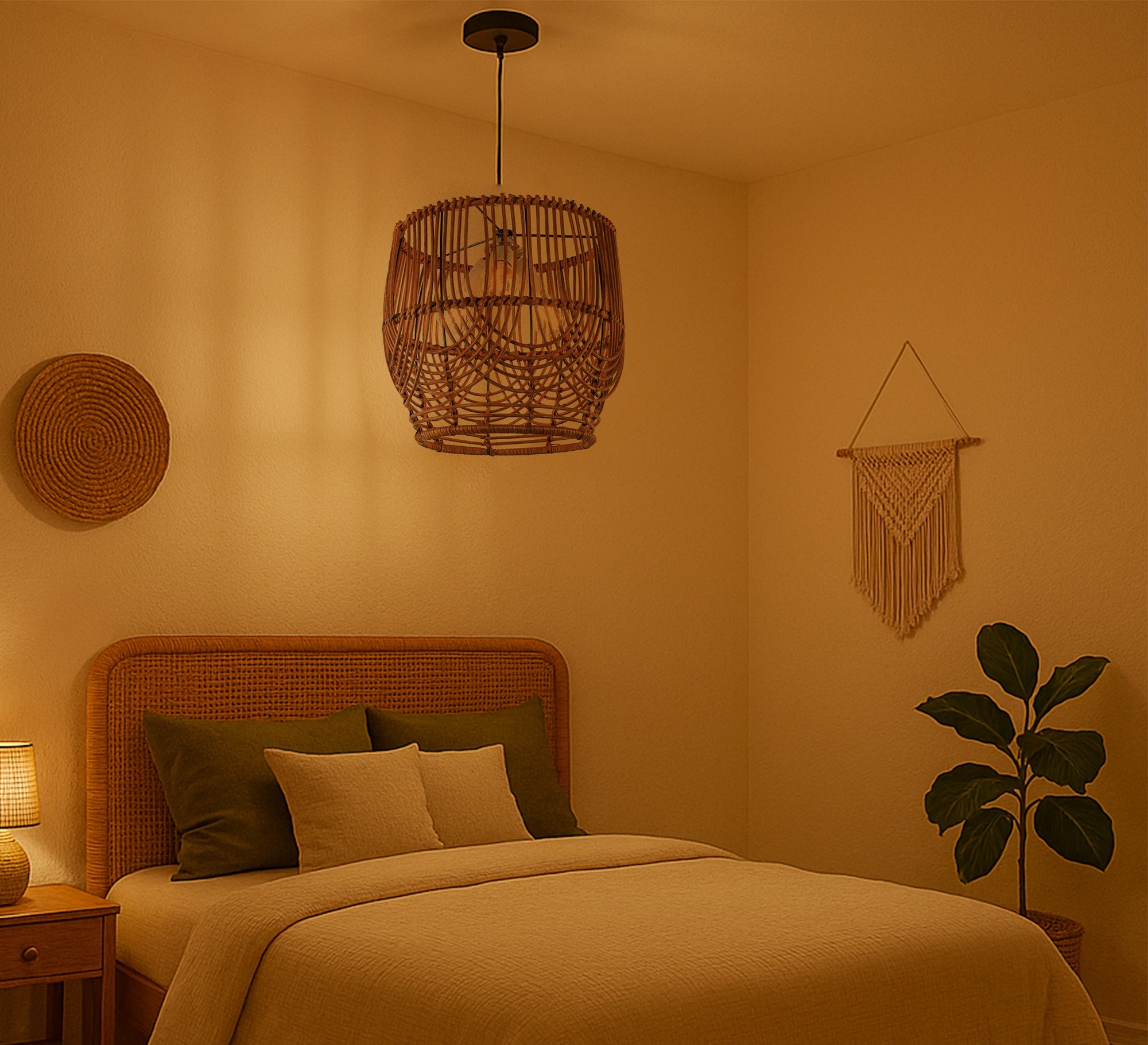 Rattan pendant light - Vitrine Furniture - Lighting