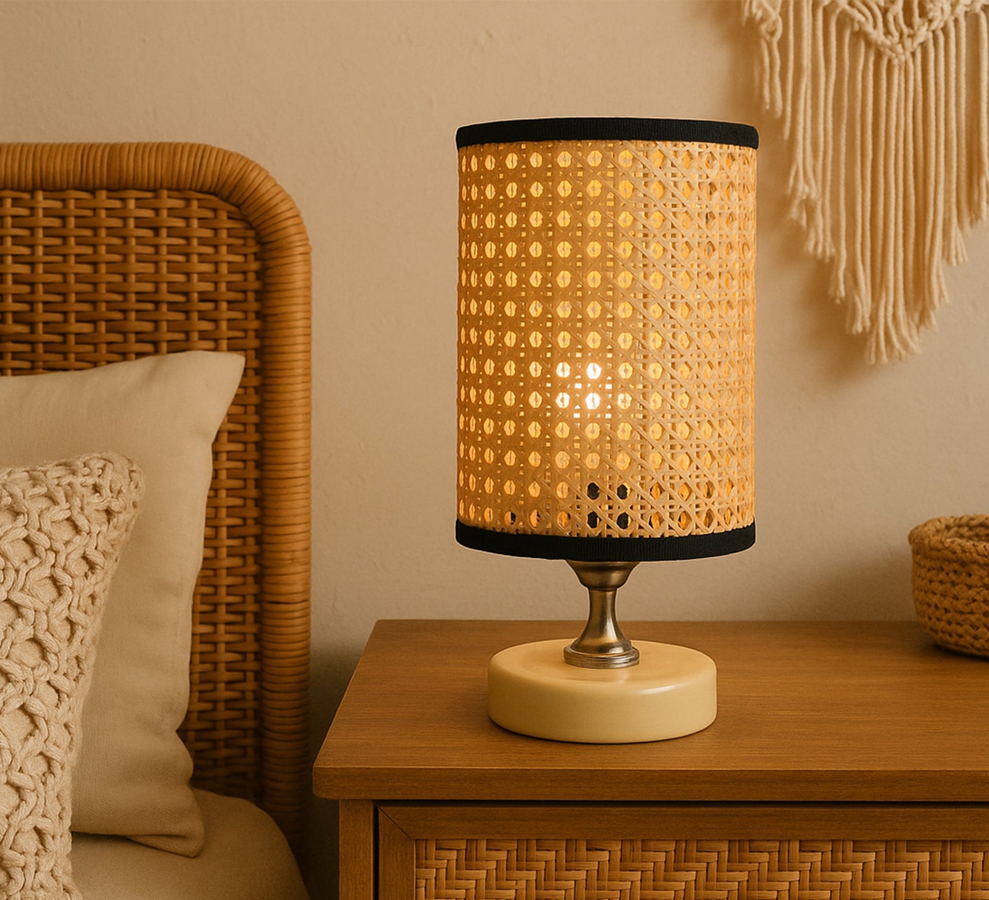 Rattan table lighting unit - Vitrine Furniture - Lighting