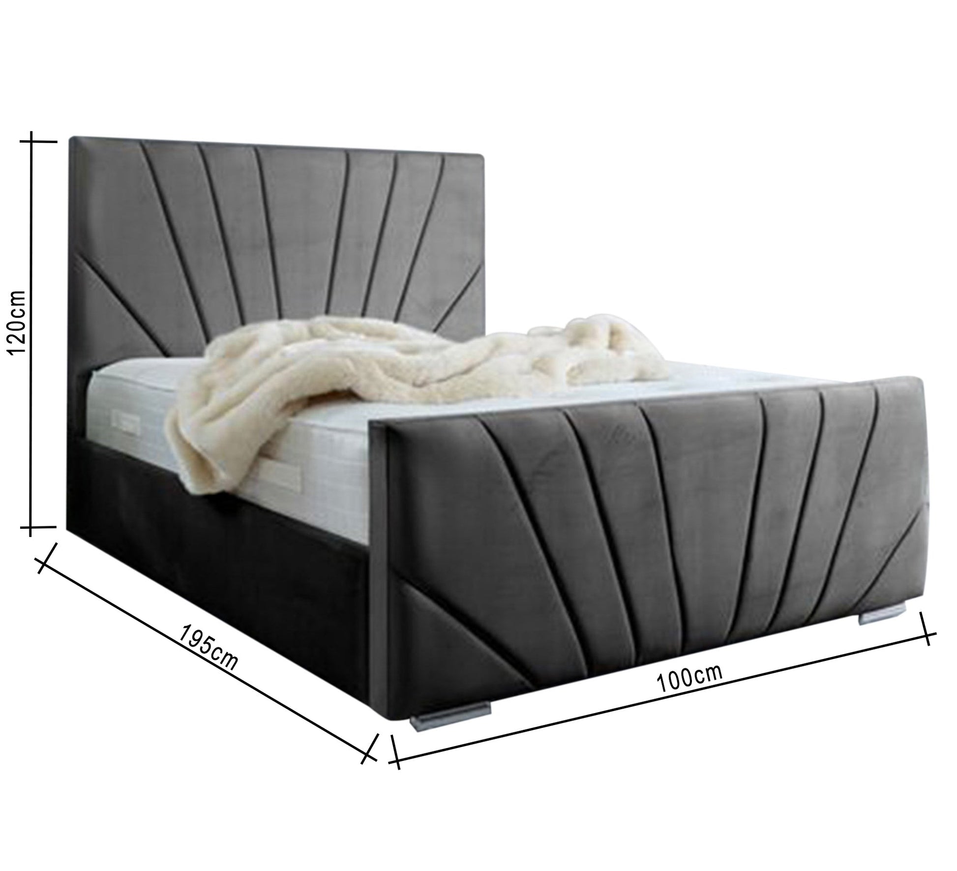 Ray - shaped upholstered bed - Vitrine Furniture - Furniture