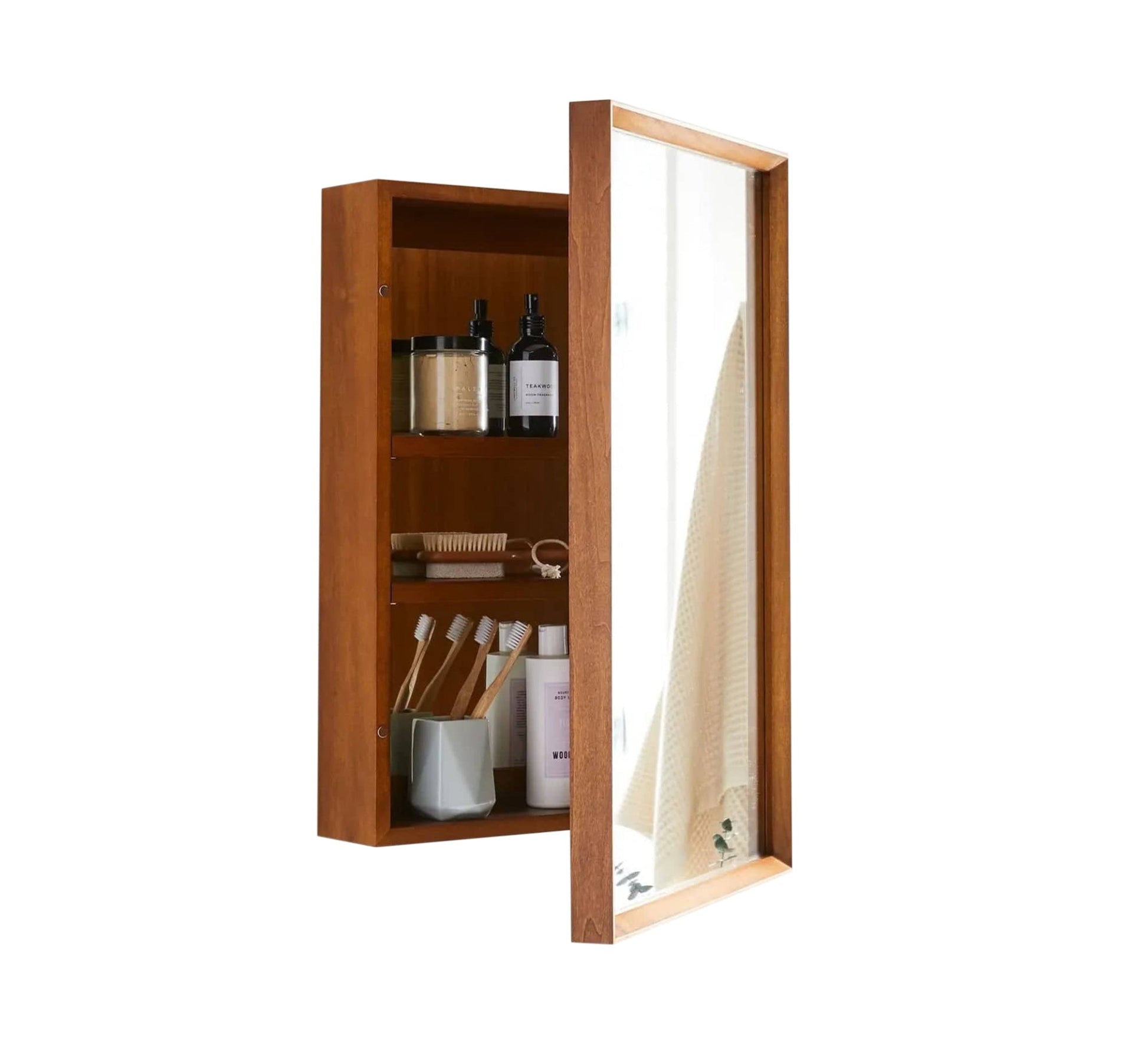 Rectangular bathroom mirror with storage - Vitrine Furniture - Furniture