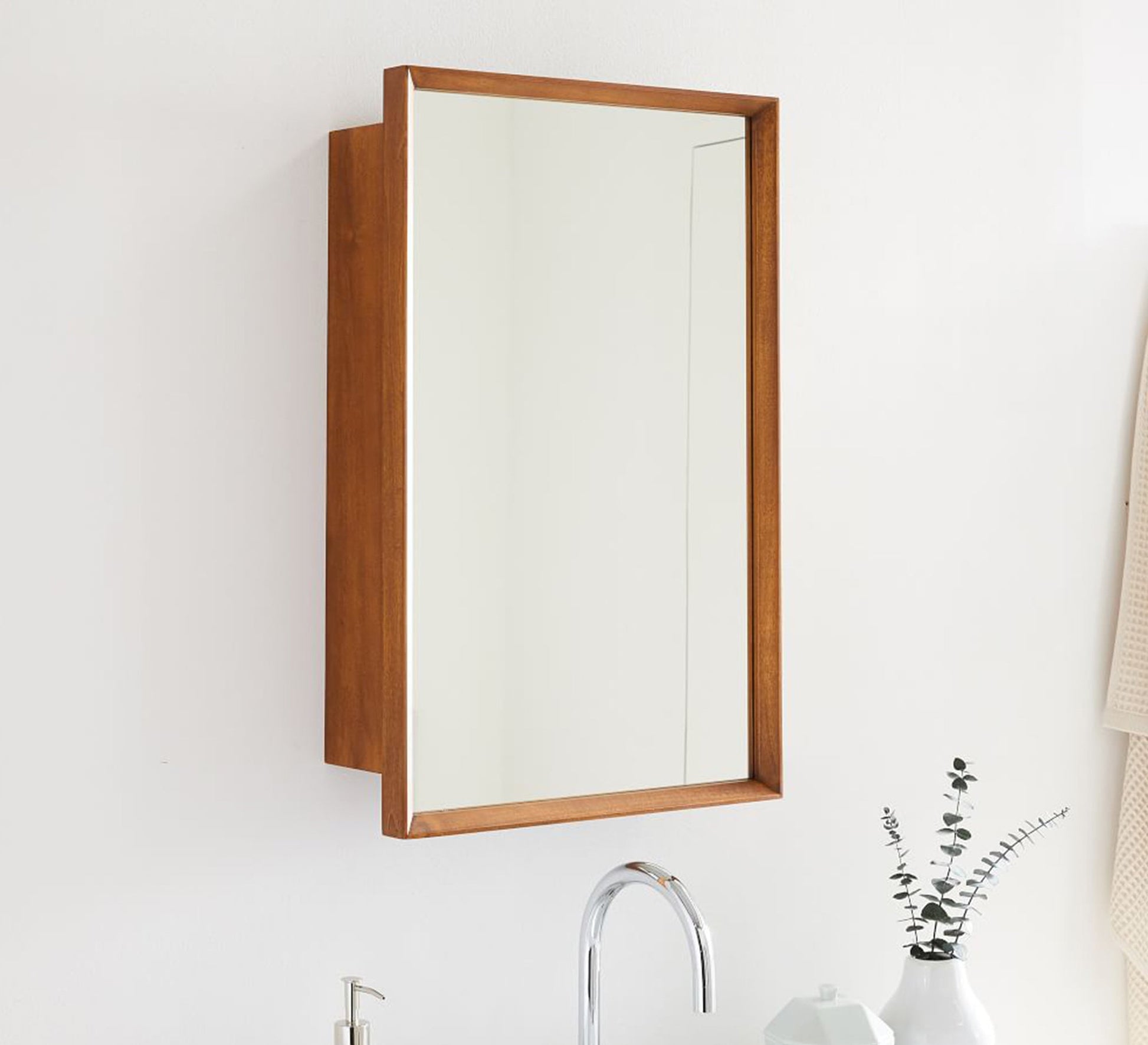 Rectangular bathroom mirror with storage - Vitrine Furniture - Furniture