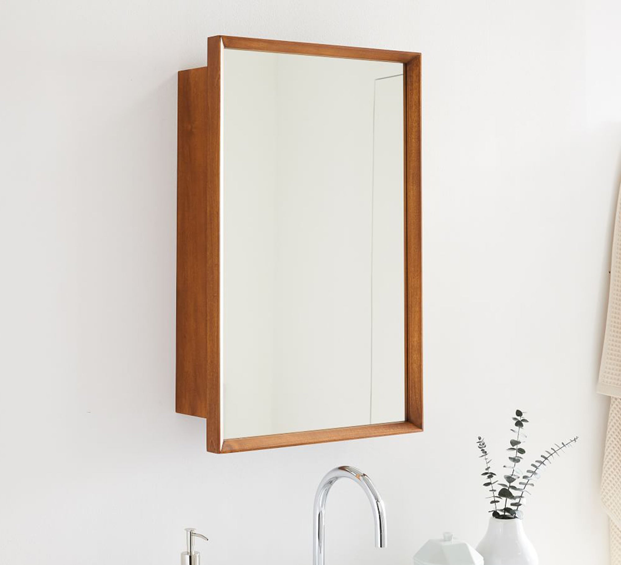 Rectangular bathroom mirror with storage - Vitrine Furniture - Furniture