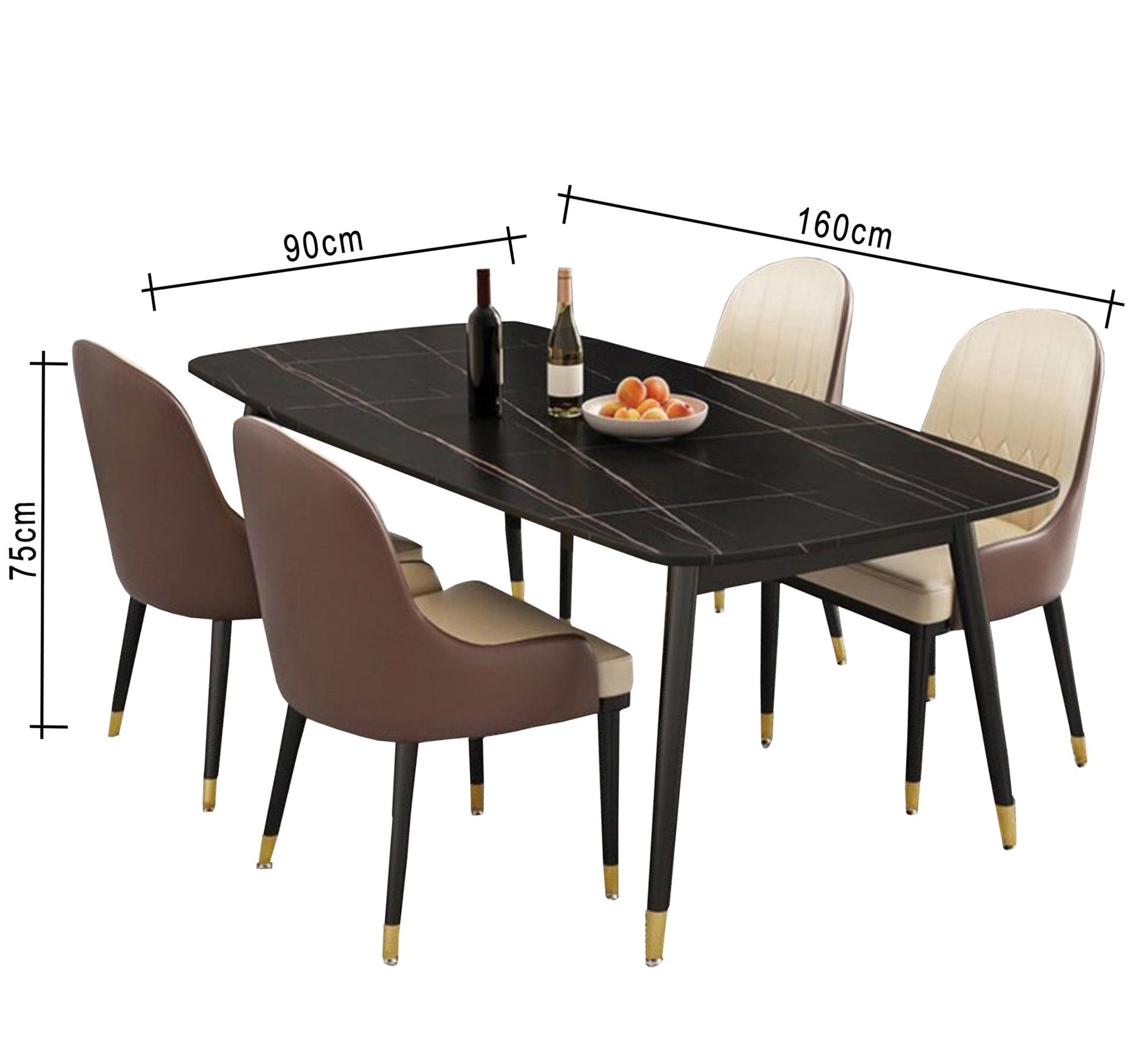 Rectangular black dining table - Vitrine Furniture - Furniture