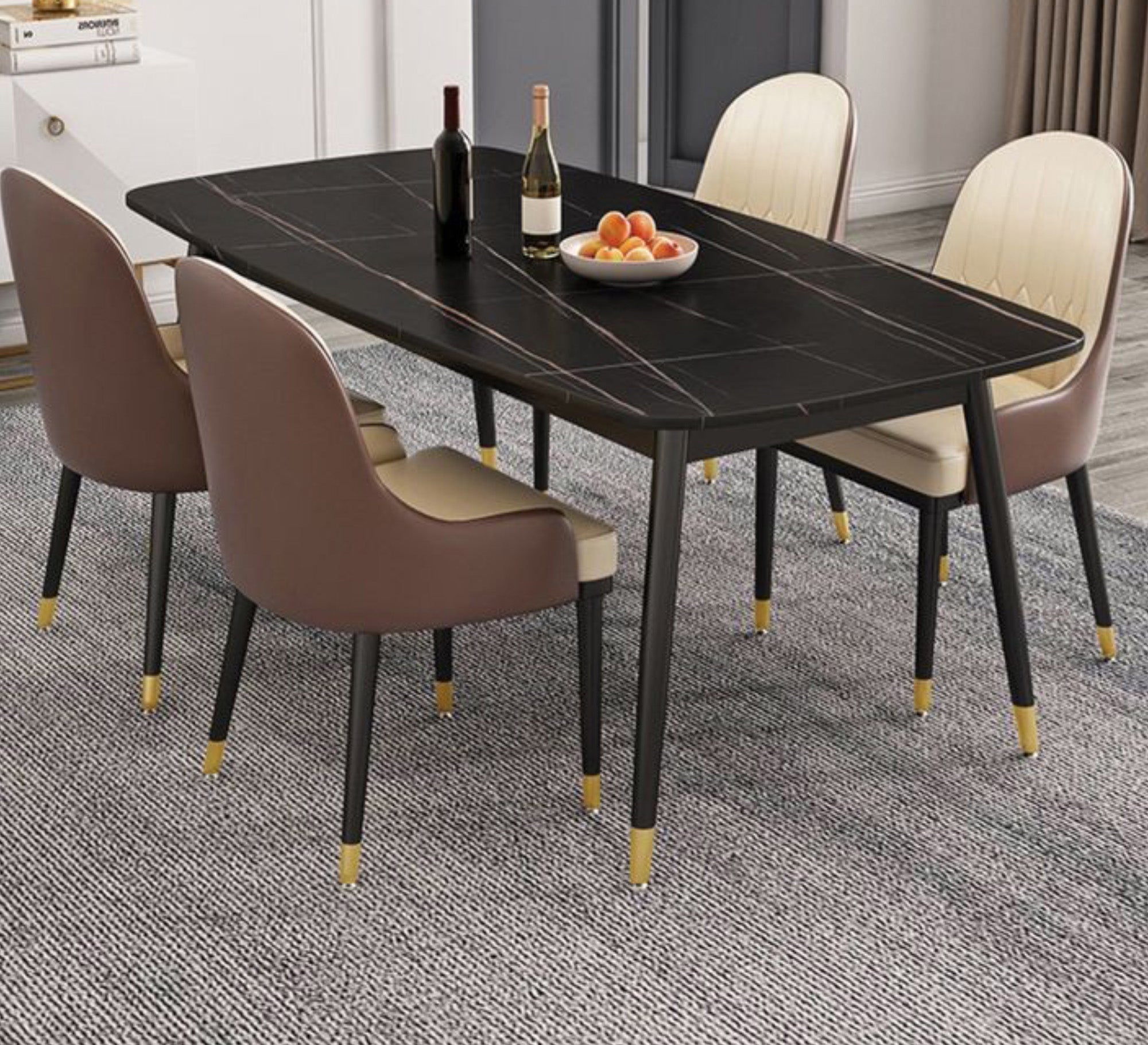 Rectangular black dining table - Vitrine Furniture - Furniture