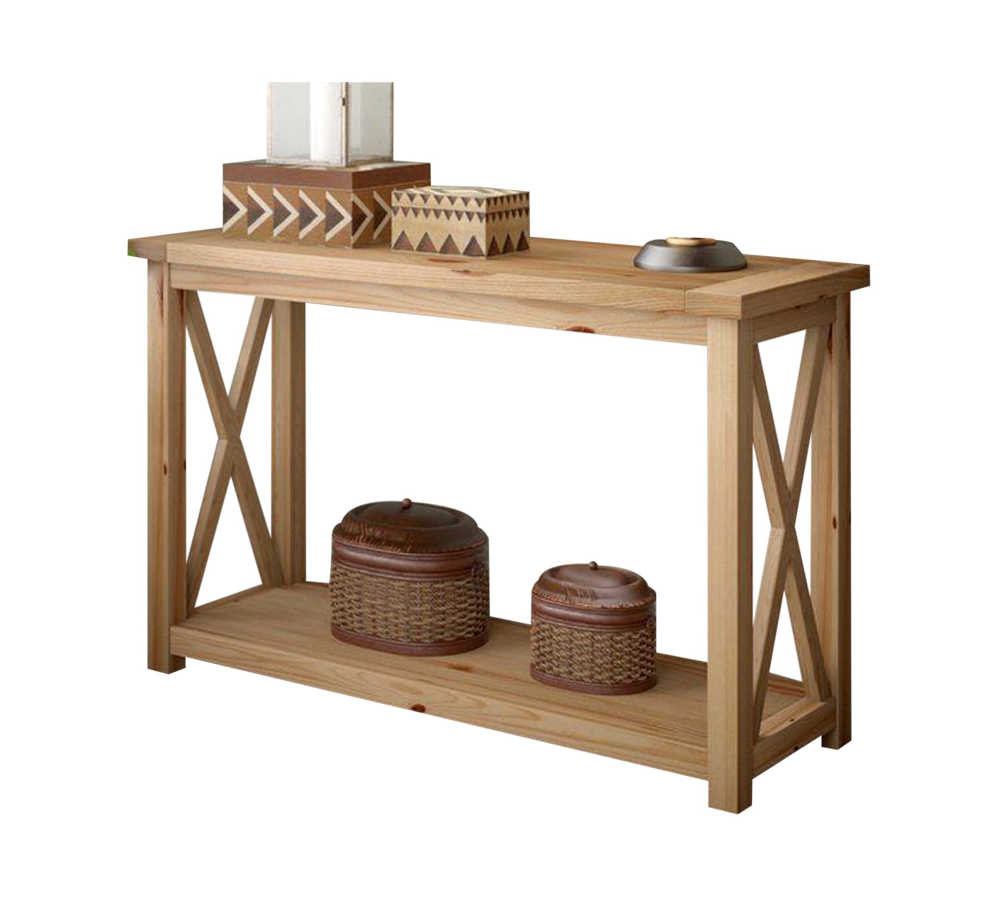 Rectangular Console with Side Decorations - Vitrine Furniture - Furniture