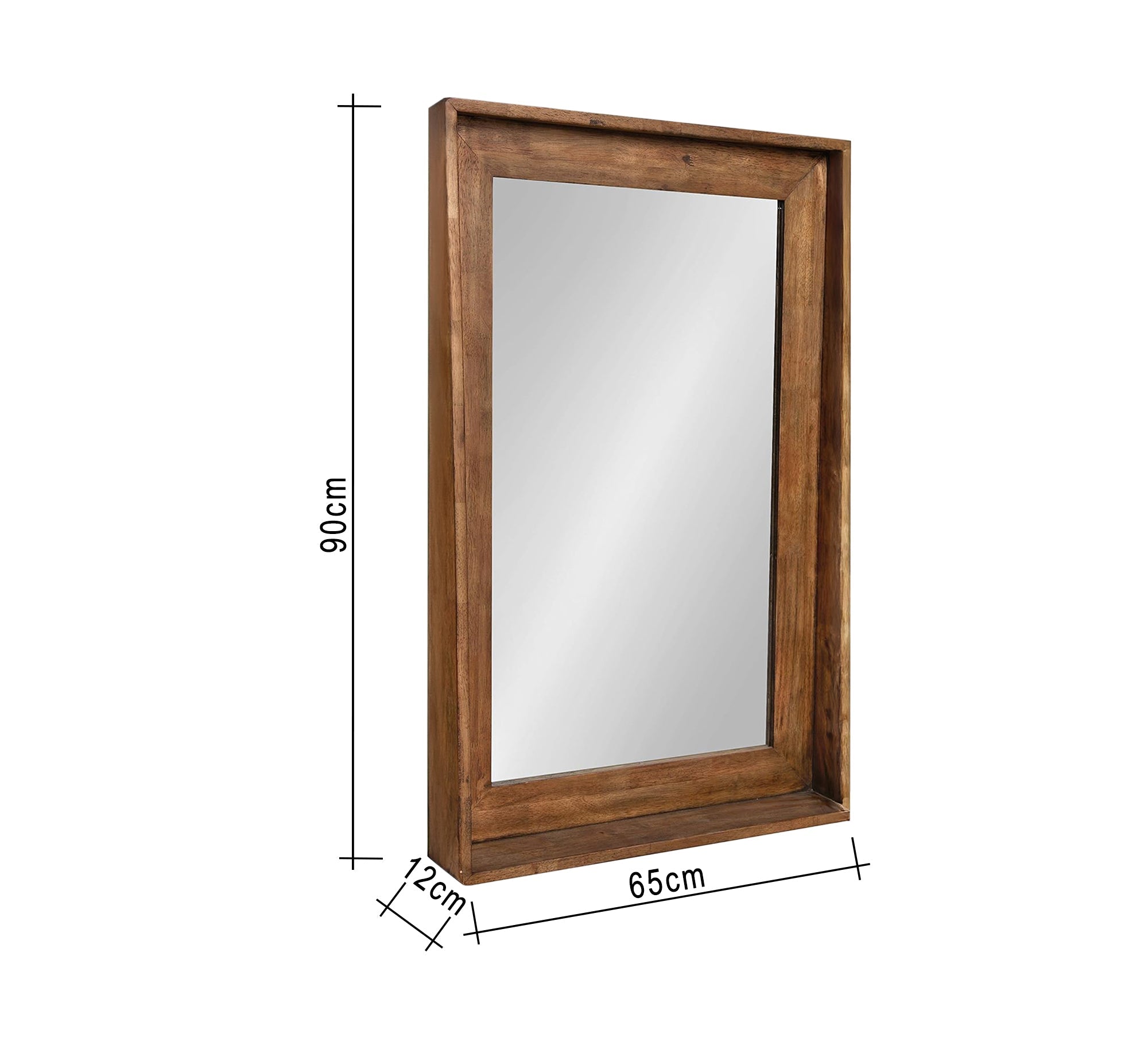 Rectangular entryway mirror with a decorative shelf - Vitrine Furniture - Décor