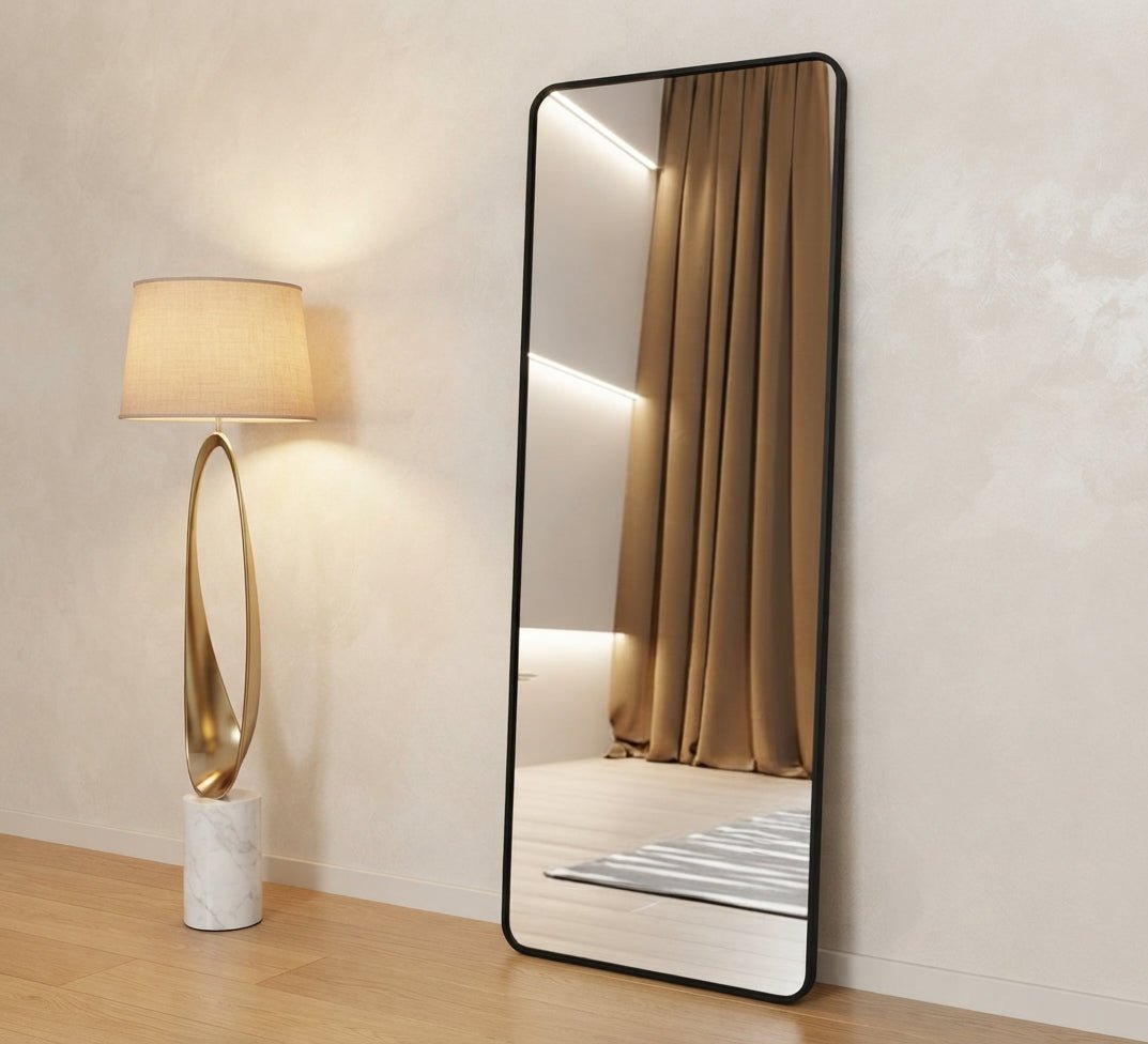 Rectangular Floor Mirror with Rounded Corners - Vitrine Furniture - Mirrors