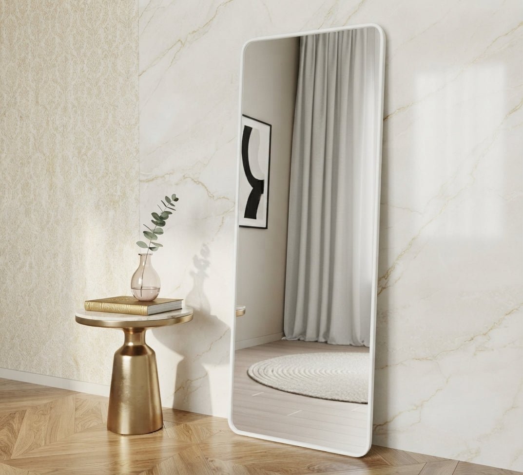 Rectangular Floor Mirror with Rounded Corners - Vitrine Furniture - Mirrors