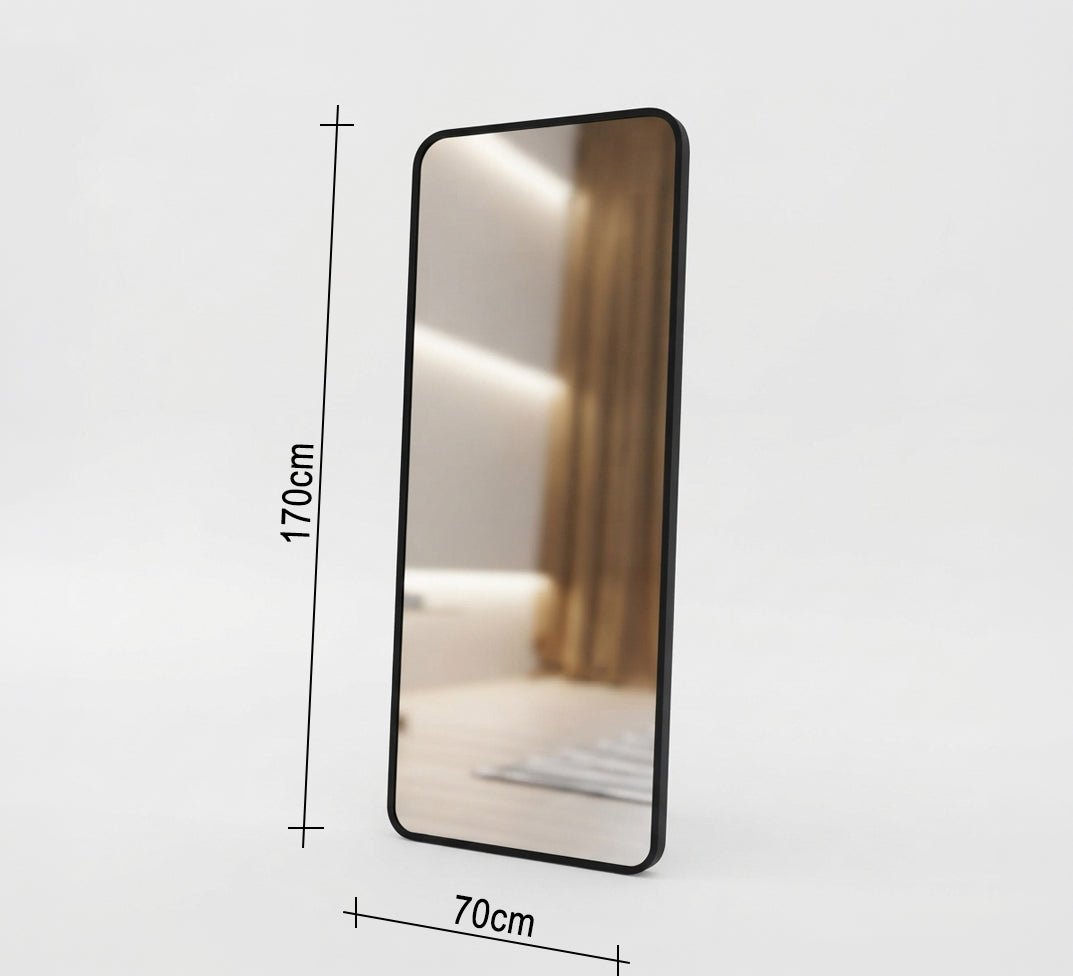 Rectangular Floor Mirror with Rounded Corners - Vitrine Furniture - Mirrors
