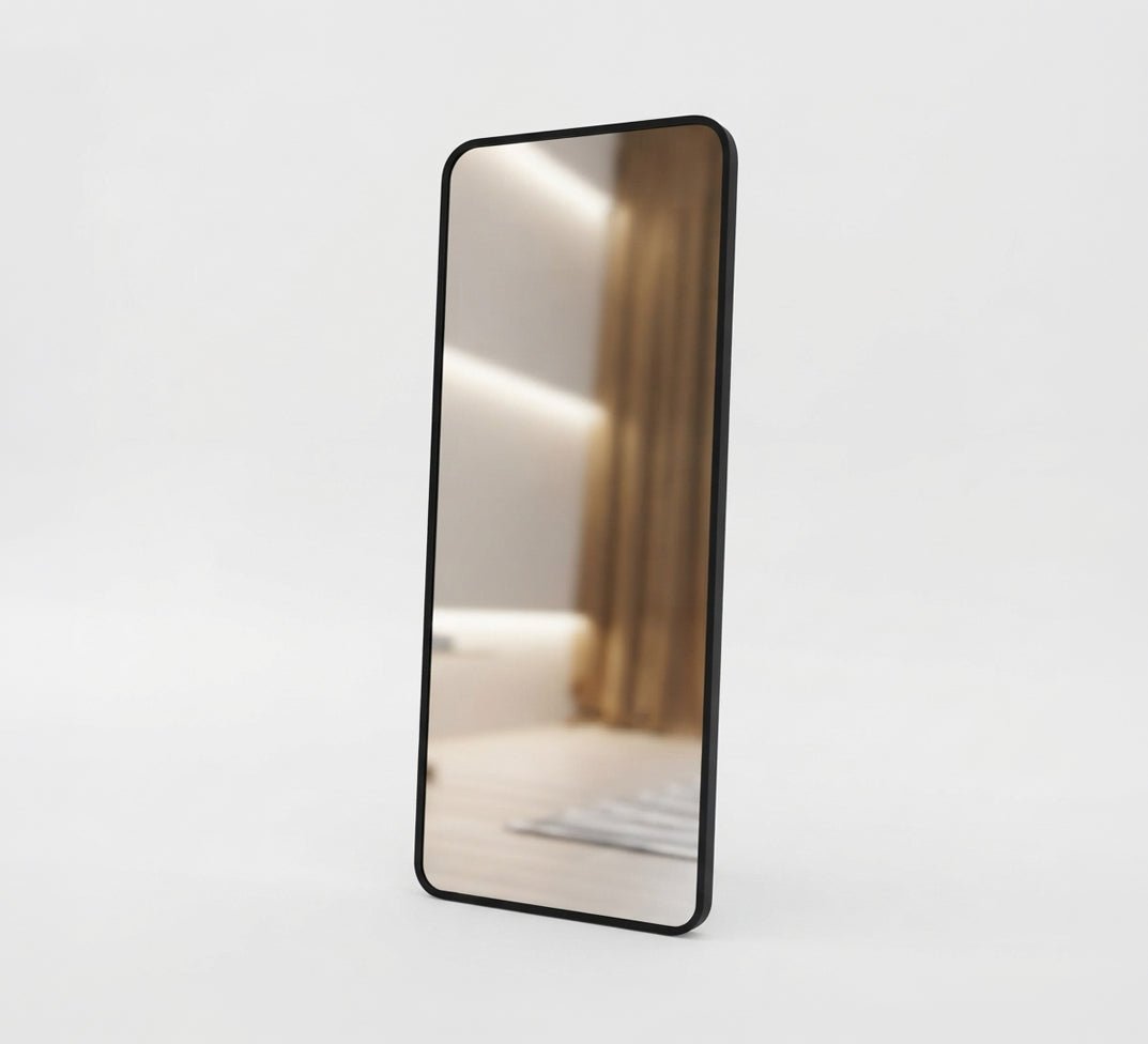 Rectangular Floor Mirror with Rounded Corners - Vitrine Furniture - Mirrors