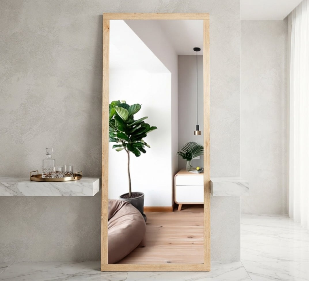 Rectangular Floor Mirror with Wide Frame - Vitrine Furniture - Mirrors