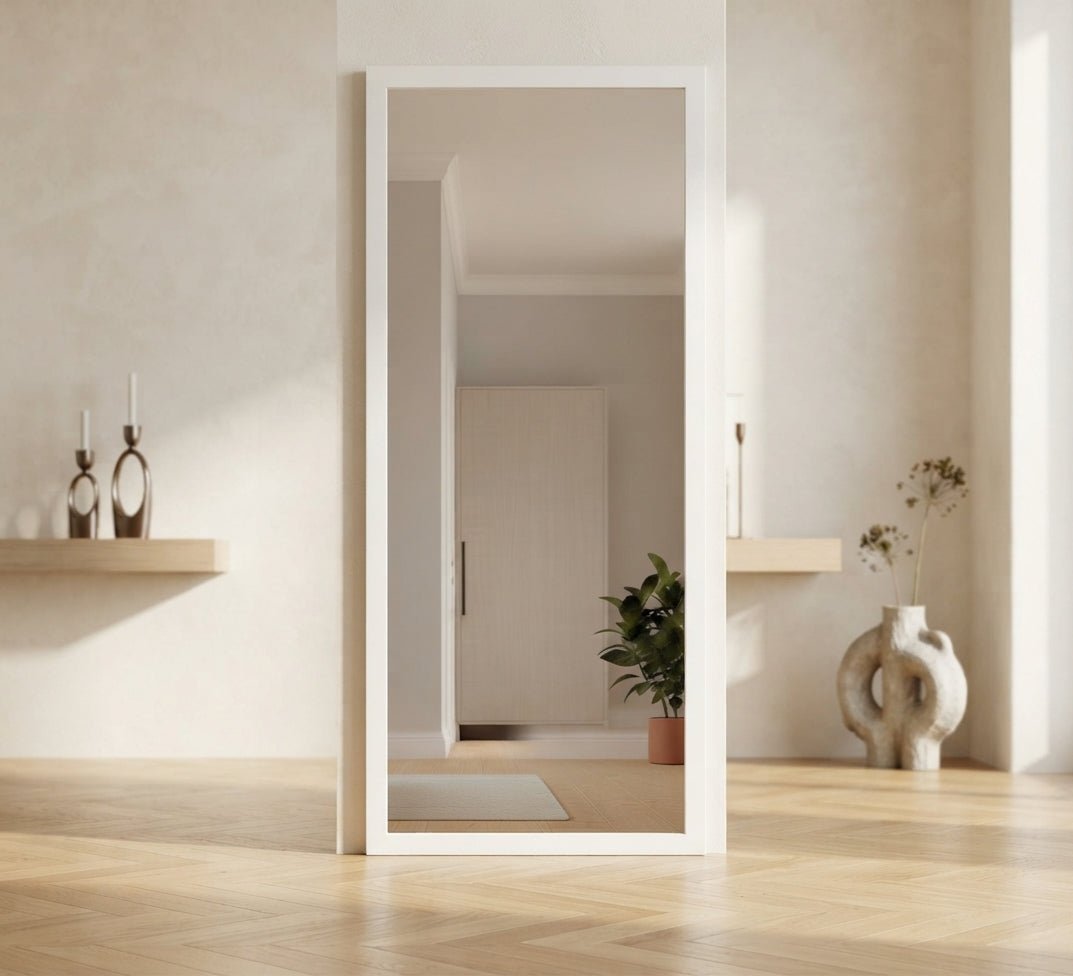 Rectangular Floor Mirror with Wide Frame - Vitrine Furniture - Mirrors