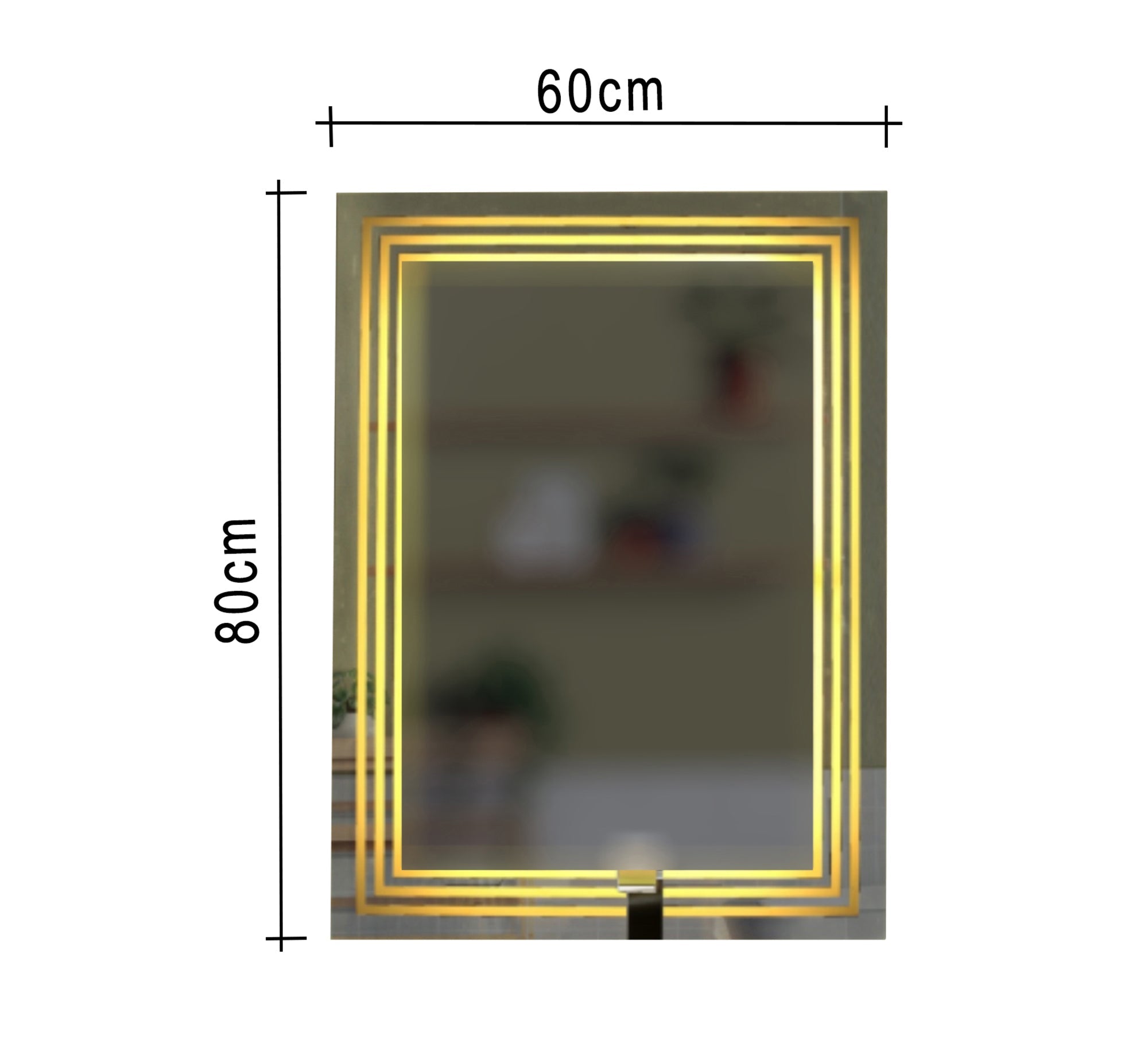 Rectangular LED mirrors, 60 cm Width - Vitrine Furniture - Décor