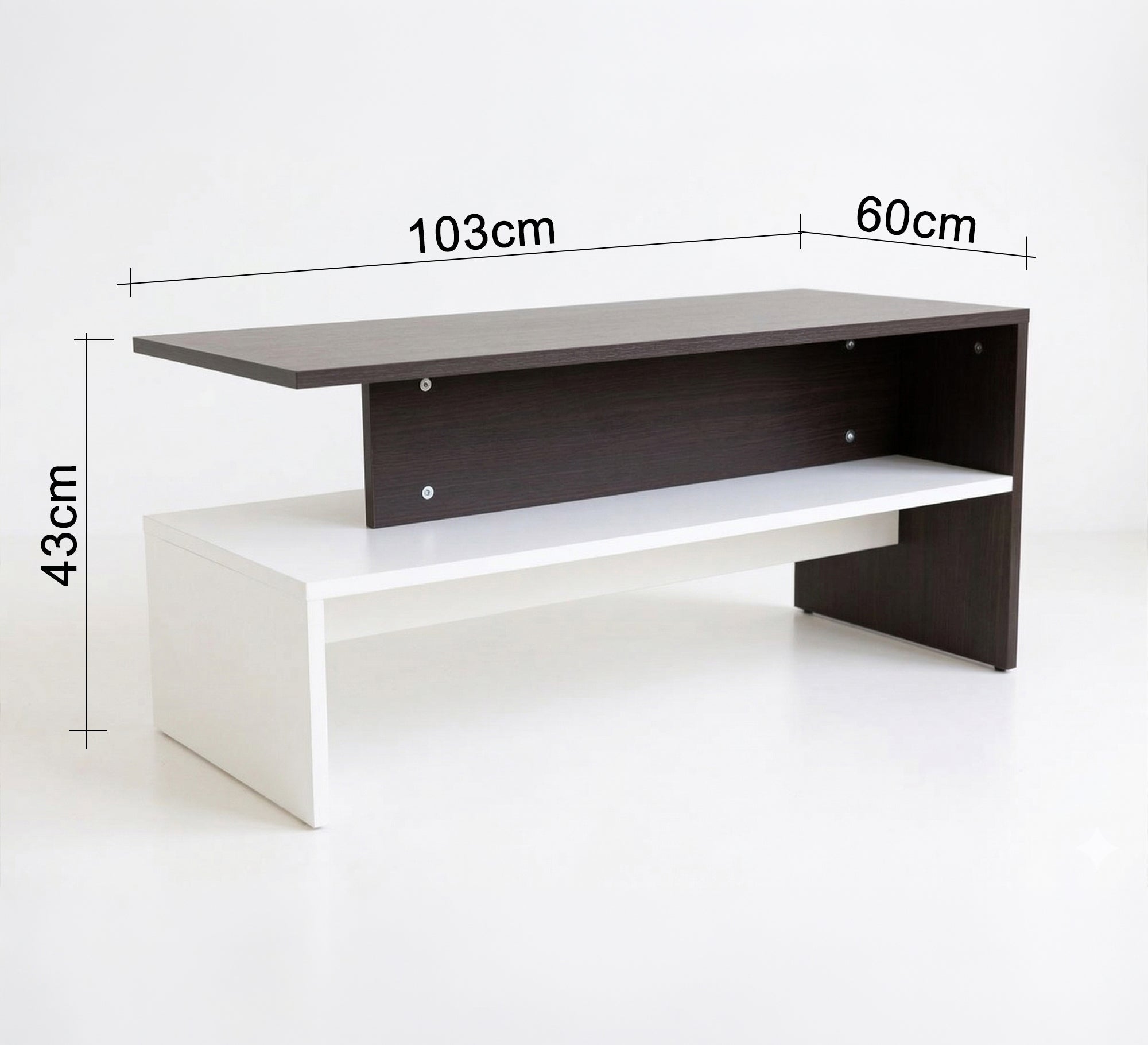 Rectangular living room table with lower shelf - Vitrine Furniture - Coffee Tables