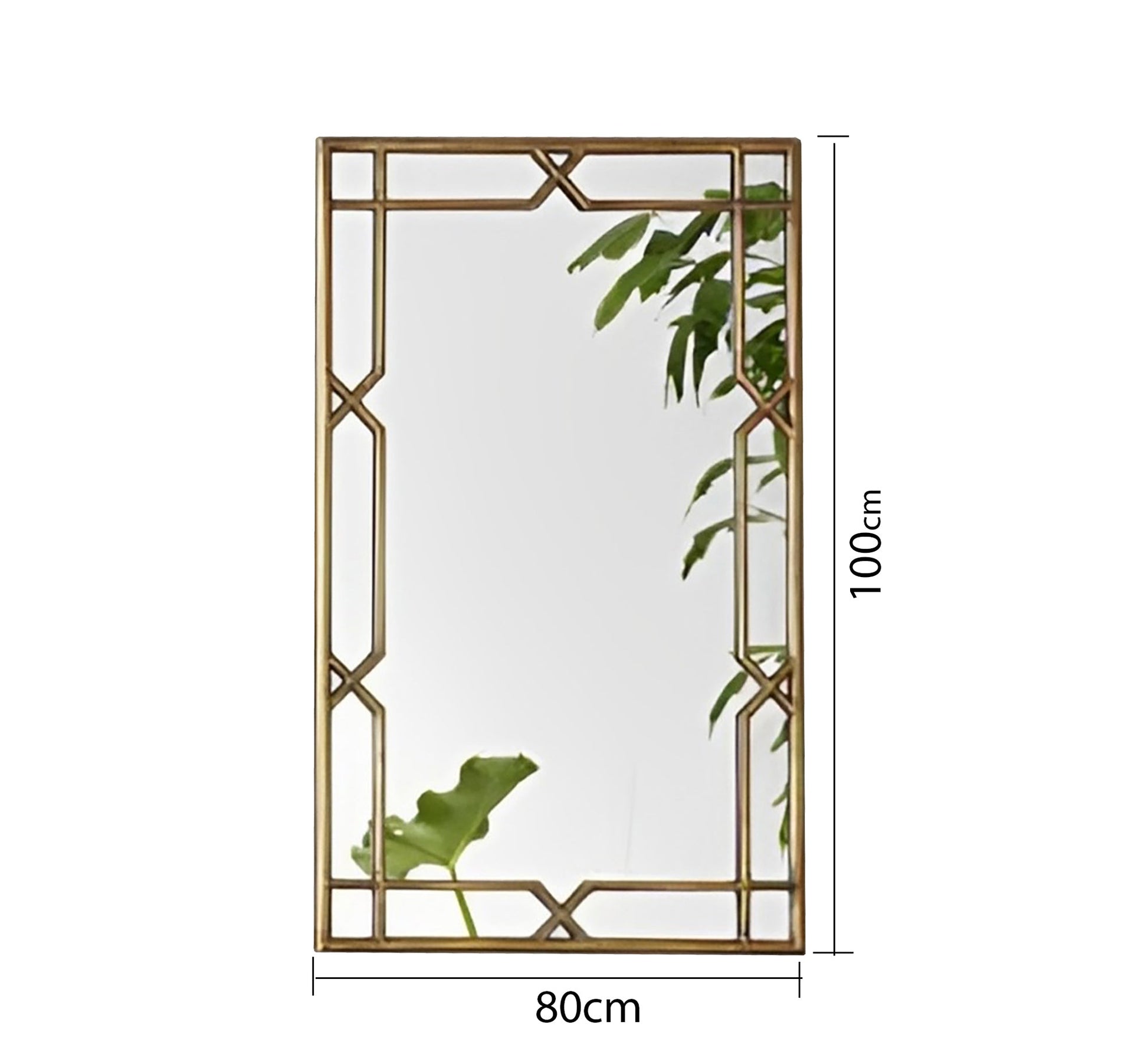 Rectangular mirror framed with Islamic decorations - Vitrine Furniture - Décor
