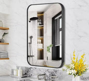 Rectangular mirror with a black metal frame - Vitrine Furniture - Mirrors