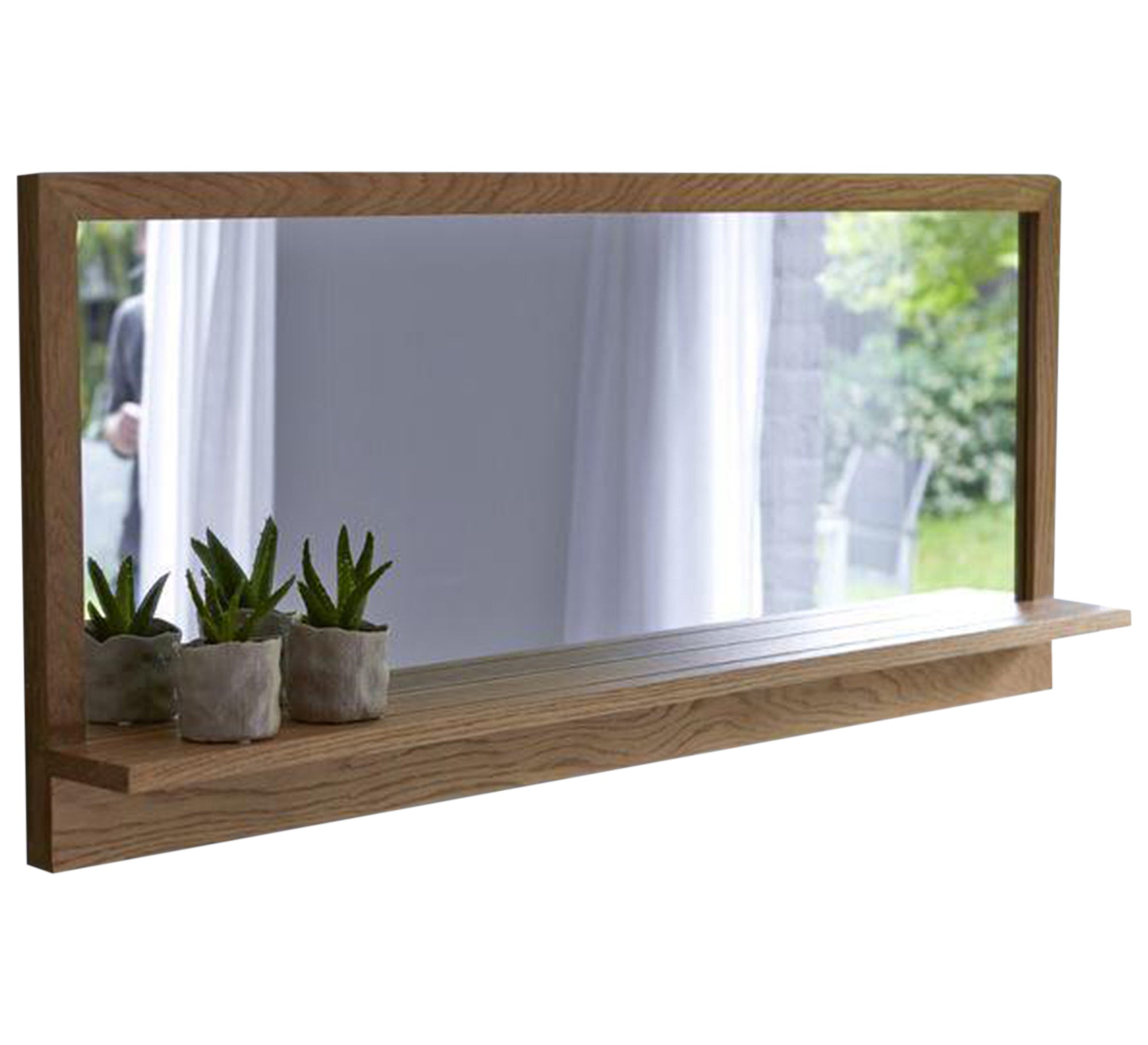 Rectangular mirror with a decorative shelf - Vitrine Furniture - Décor