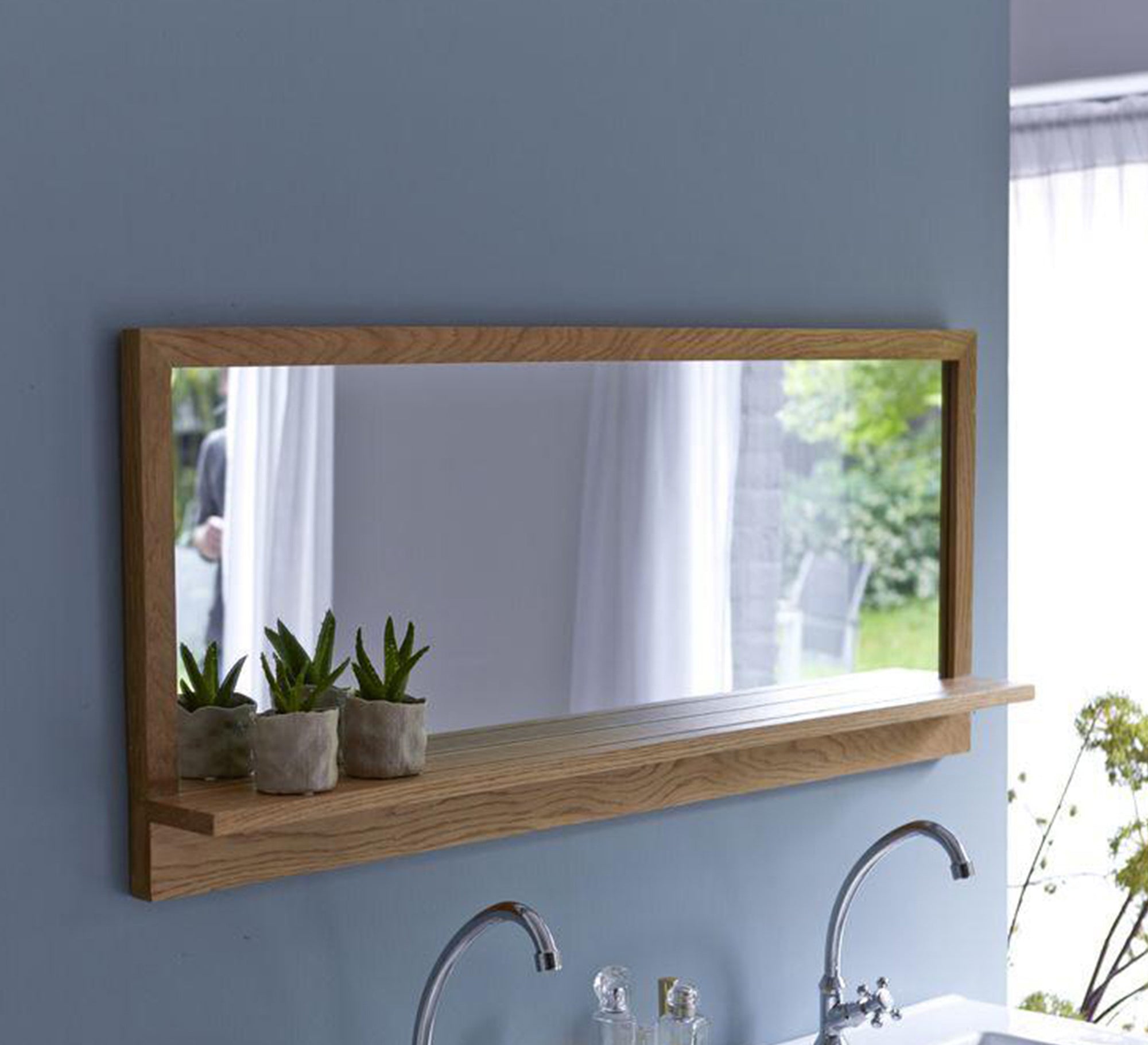 Rectangular mirror with a decorative shelf - Vitrine Furniture - Décor
