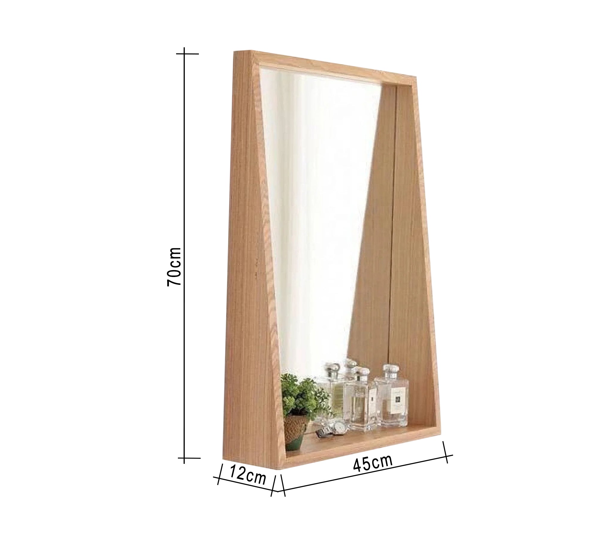 Rectangular mirror with a distinctive decorative shelf - Vitrine Furniture - Décor