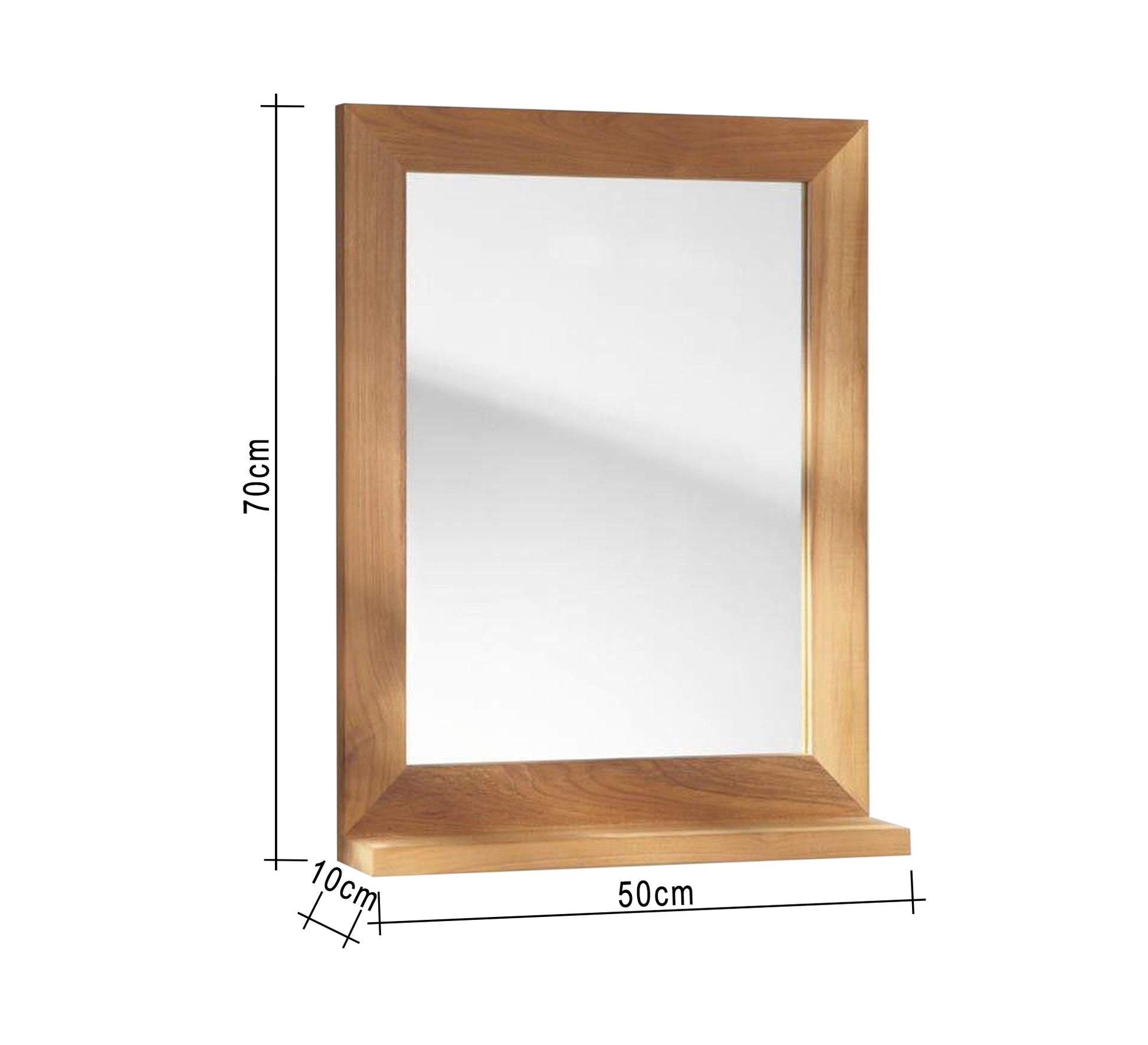 Rectangular mirror with a distinctive shelf - Vitrine Furniture - Décor