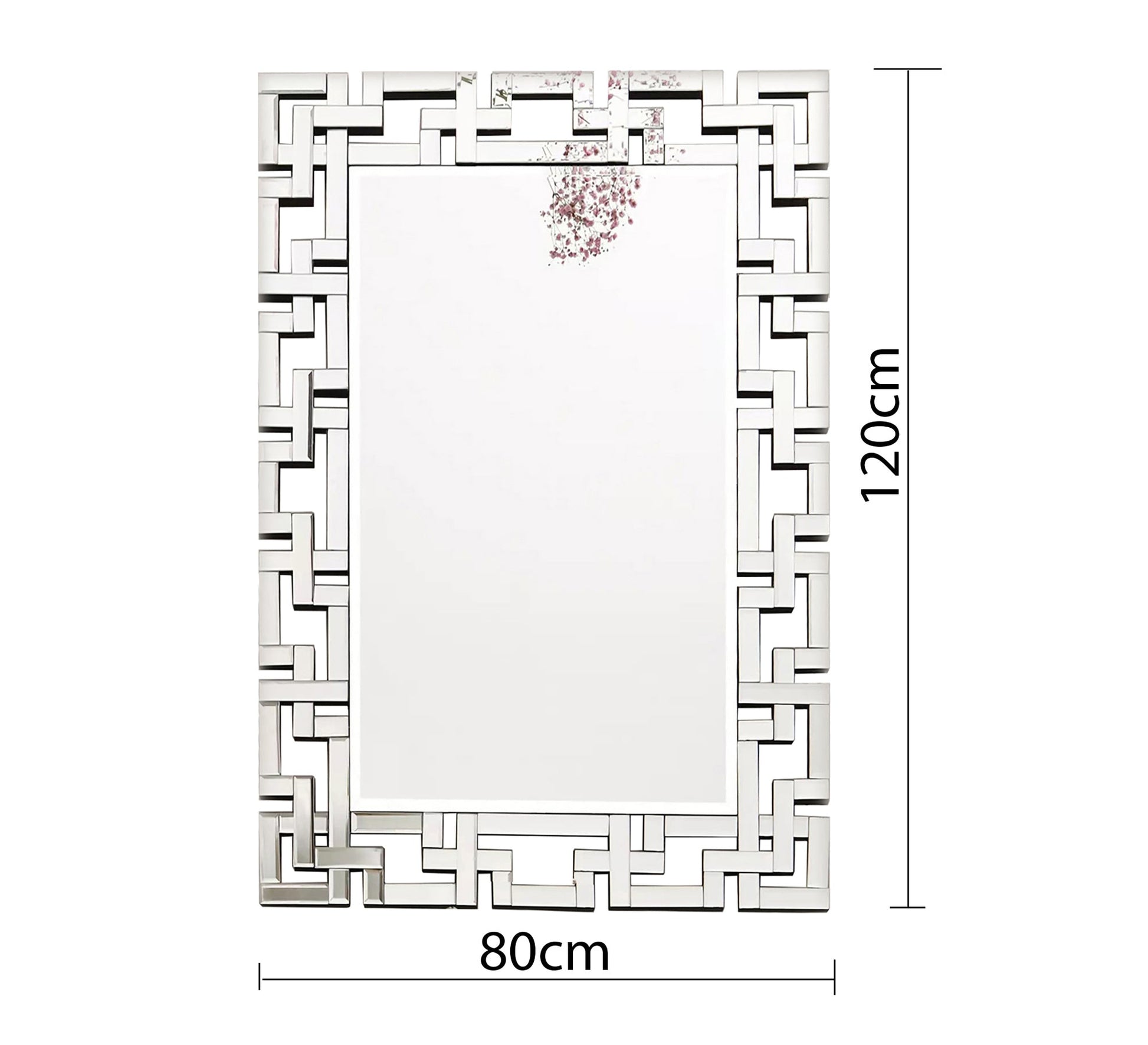 Rectangular mirror with a frame of geometric shapes - Vitrine Furniture - Décor